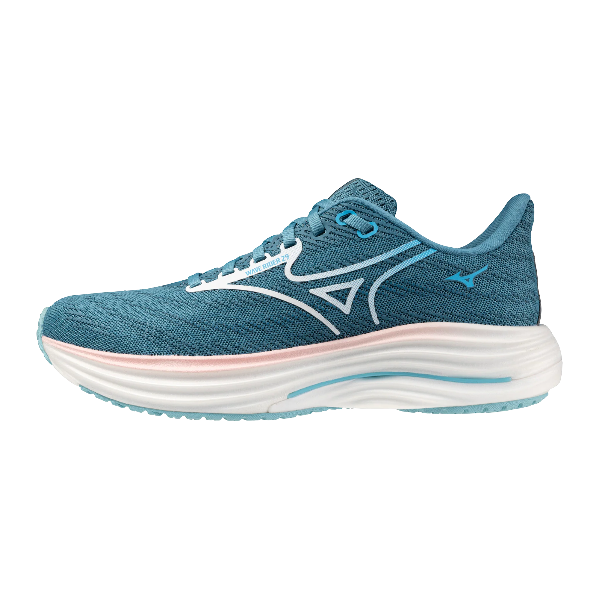Mizuno Womens Wave Rider 29 - Larkspur/White/Pinkesque - Neutral - SS26 - Image 5