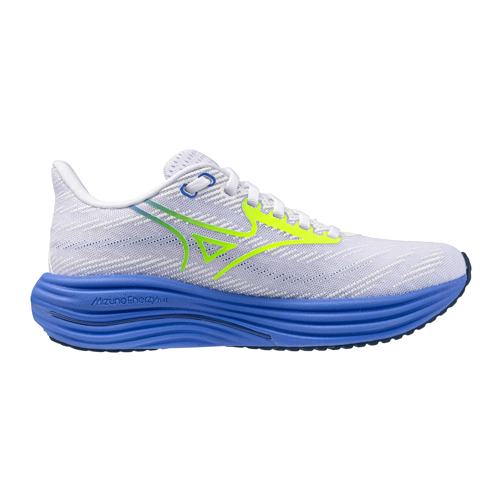 Mizuno Womens Wave Rider 29 - White/Lightning Yellow/Ultramarine - Neutral - SS26 - Image 9