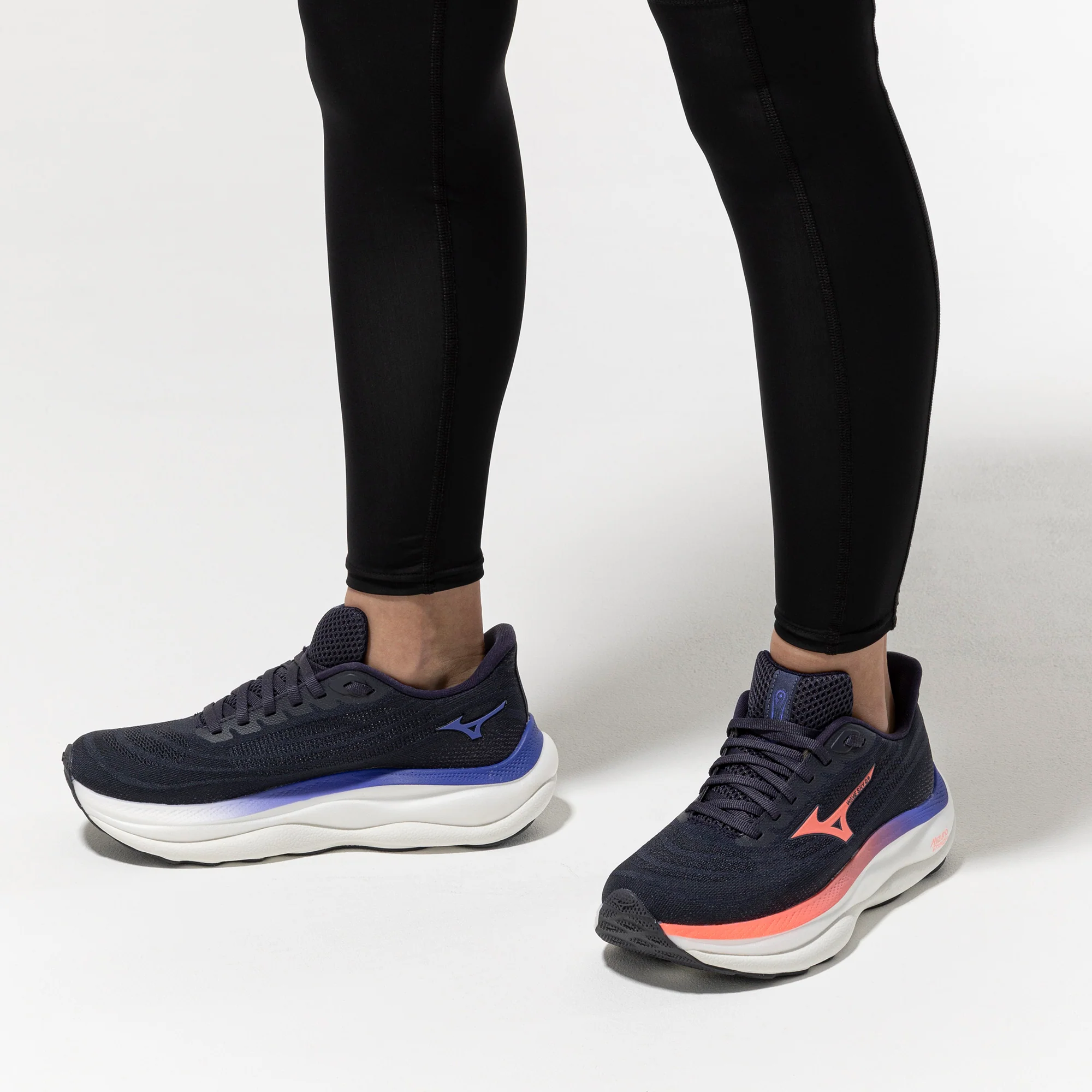 Mizuno Womens Wave Sky 9 - Odyssey Gray/Striking Coral/Iris Bloom - Neutral - AW25 - Image 9