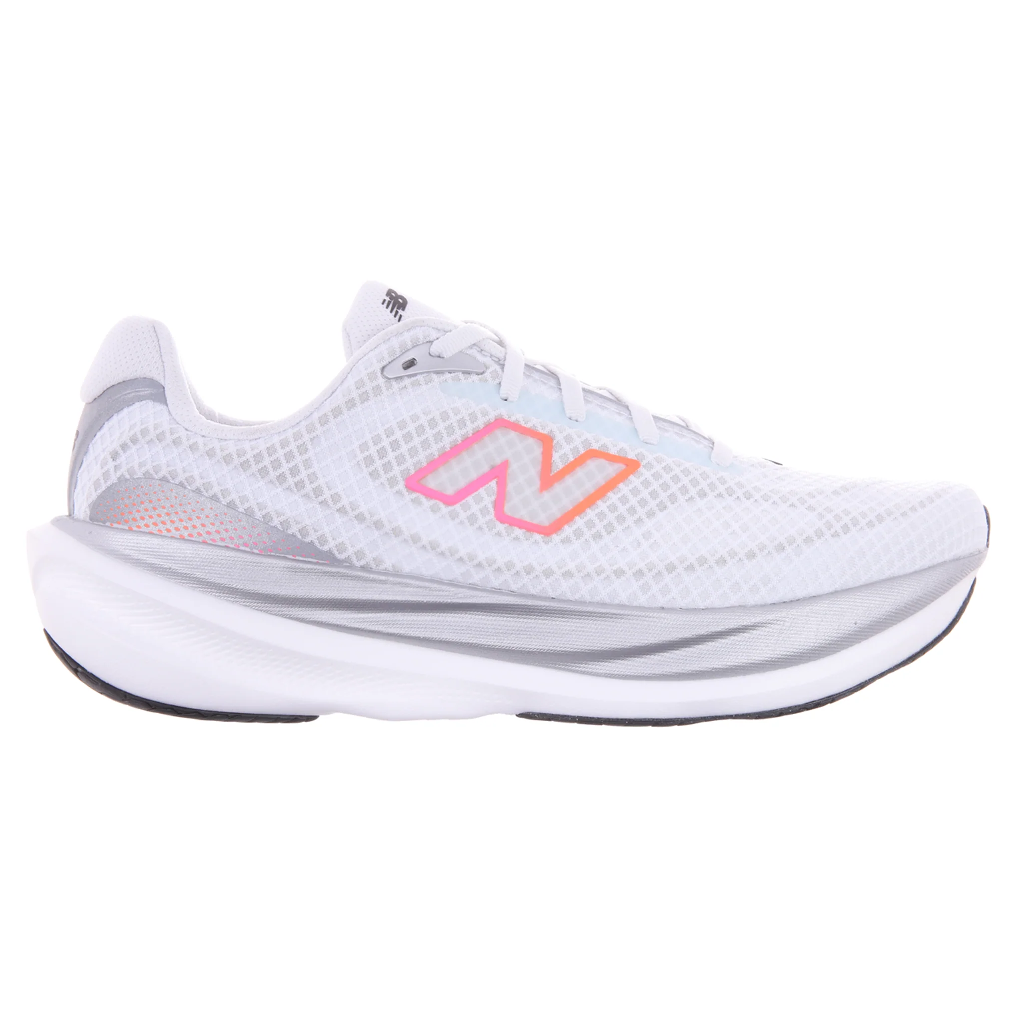 New Balance Mens 1080V15 - White/Pink Heat/Tangerine - Neutral - SS26