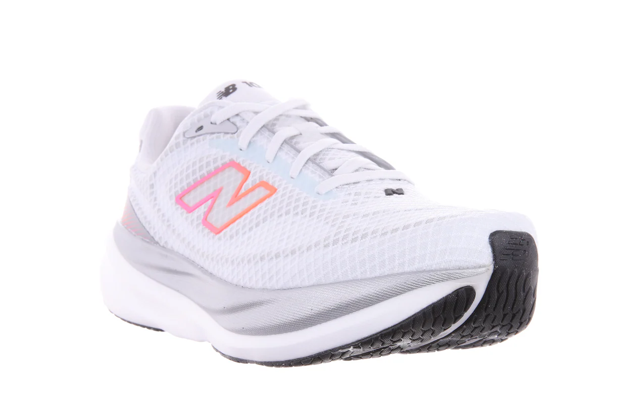 New Balance Mens 1080V15 - White/Pink Heat/Tangerine - Neutral - SS26 - Image 5