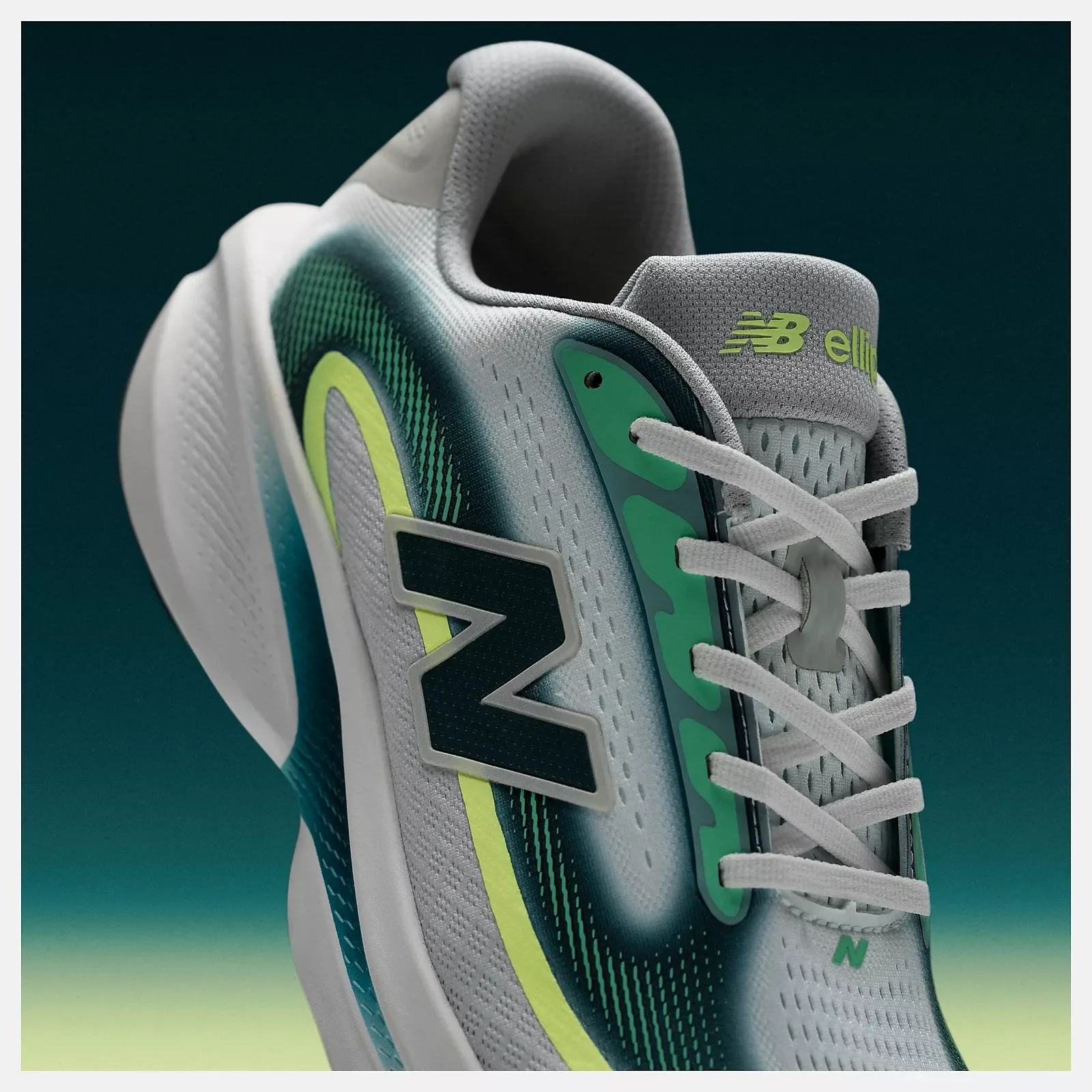 New Balance Mens Ellipse v1 Wide - 2E Width - Deep End/Glint Blue/Medusa Green - Neutral - SS26 - Image 7