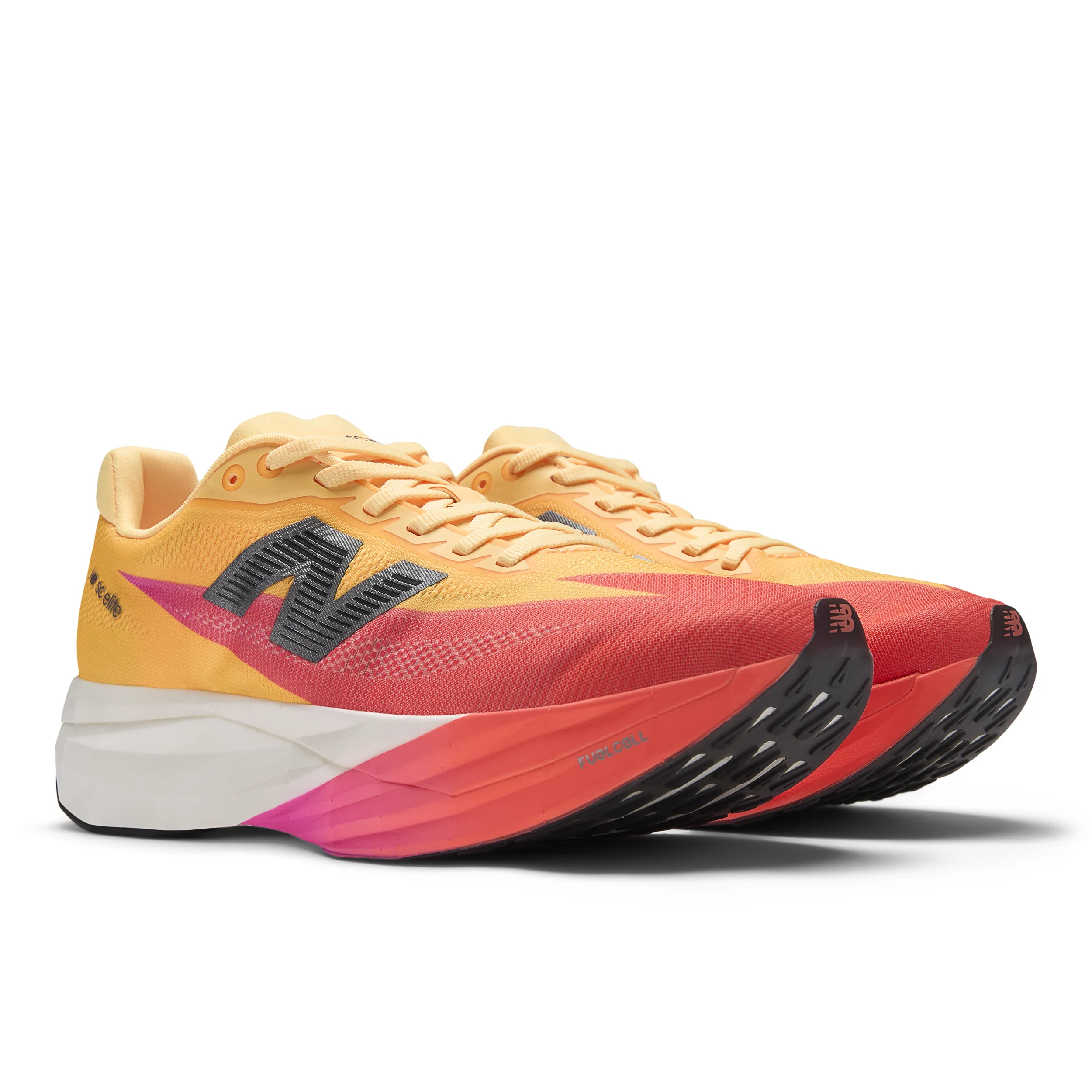 New Balance Mens FuelCell SuperComp Elite V5 - Tangerine Heat/White Peach/Pink Heat - Neutral - SS26 - Image 6
