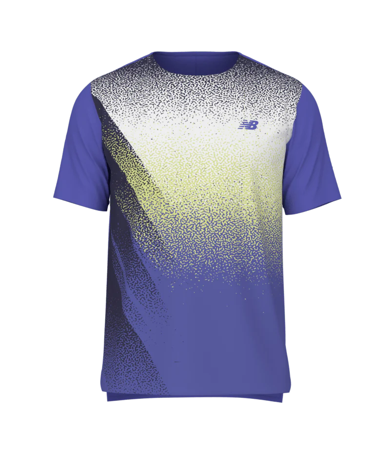 New Balance Mens Race Day Ultra Light Printed T-Shirt - Electric Purple - SS26