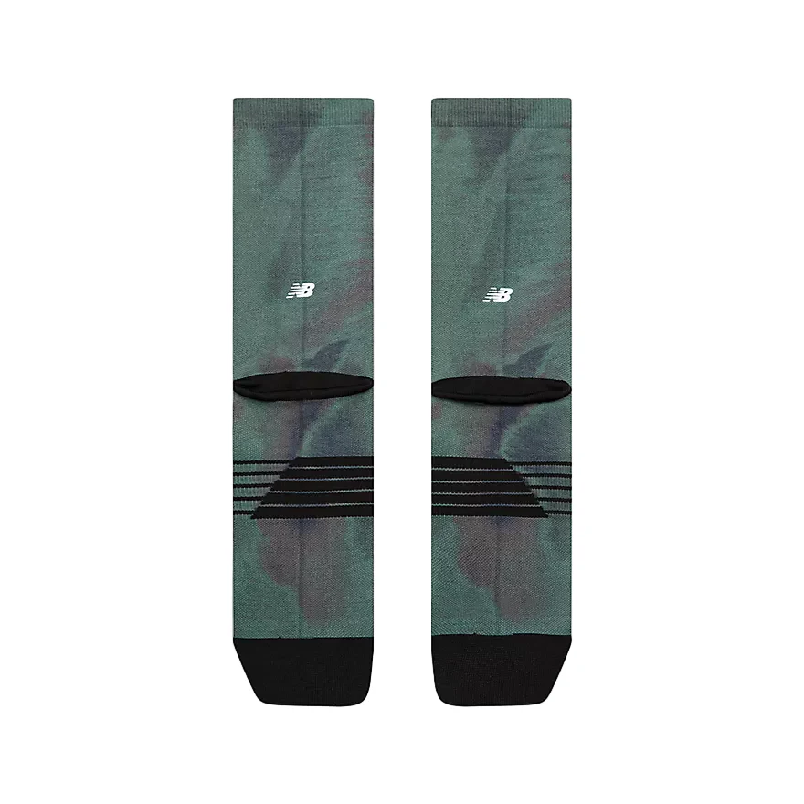 New Balance Pro Run Crew Sock - Dark Alpine/Green Heather - Image 3