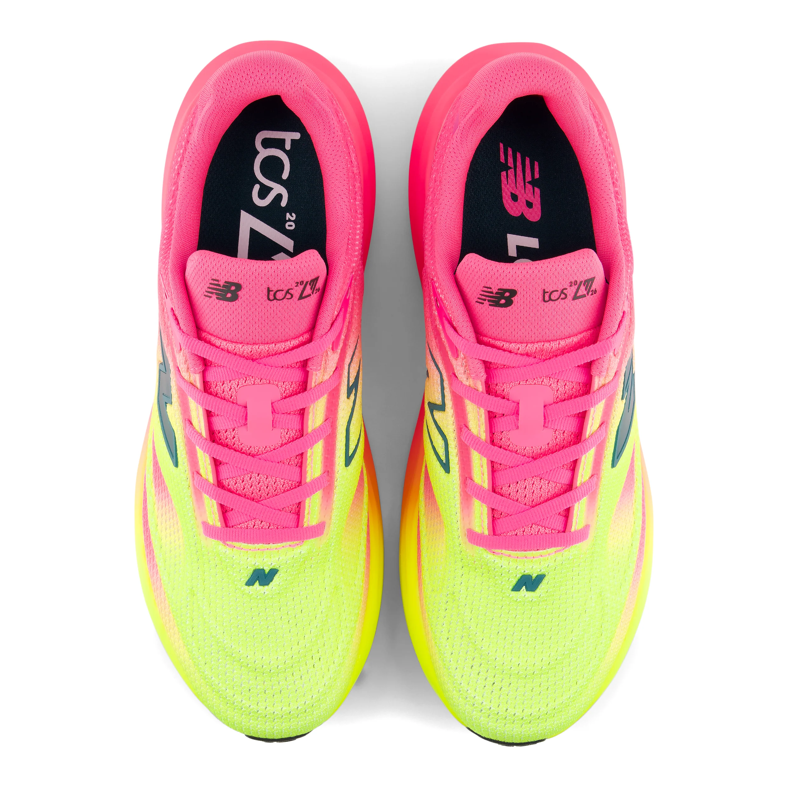 New Balance Womens 1080V15 London Edition - Pink Heat/Alkaline Green - Neutral - SS26 - Image 3