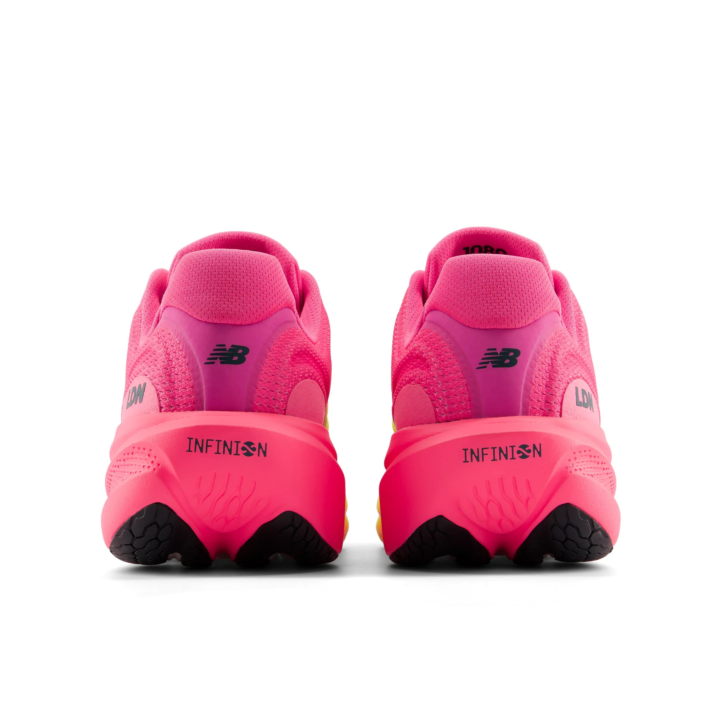 New Balance Womens 1080V15 London Edition - Pink Heat/Alkaline Green - Neutral - SS26 - Image 4
