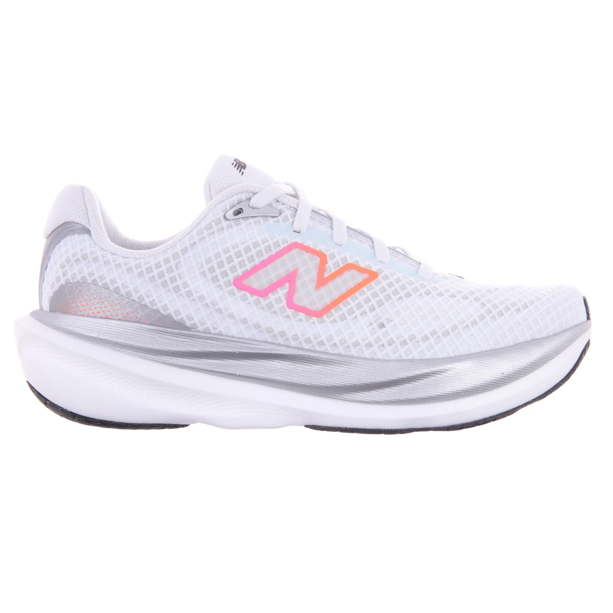 New Balance Womens 1080V15 - White/Pink Heat/Tangerine - Neutral - SS26