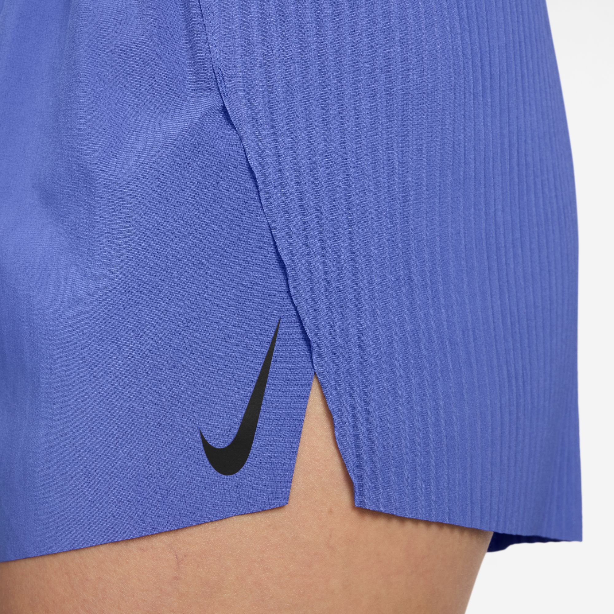 Nike AeroSwift Women's Dri-FIT ADV Mid-Rise 3" Brief-Lined Running Shorts - Sapphire/Black/White/Black - HO25 - Image 4