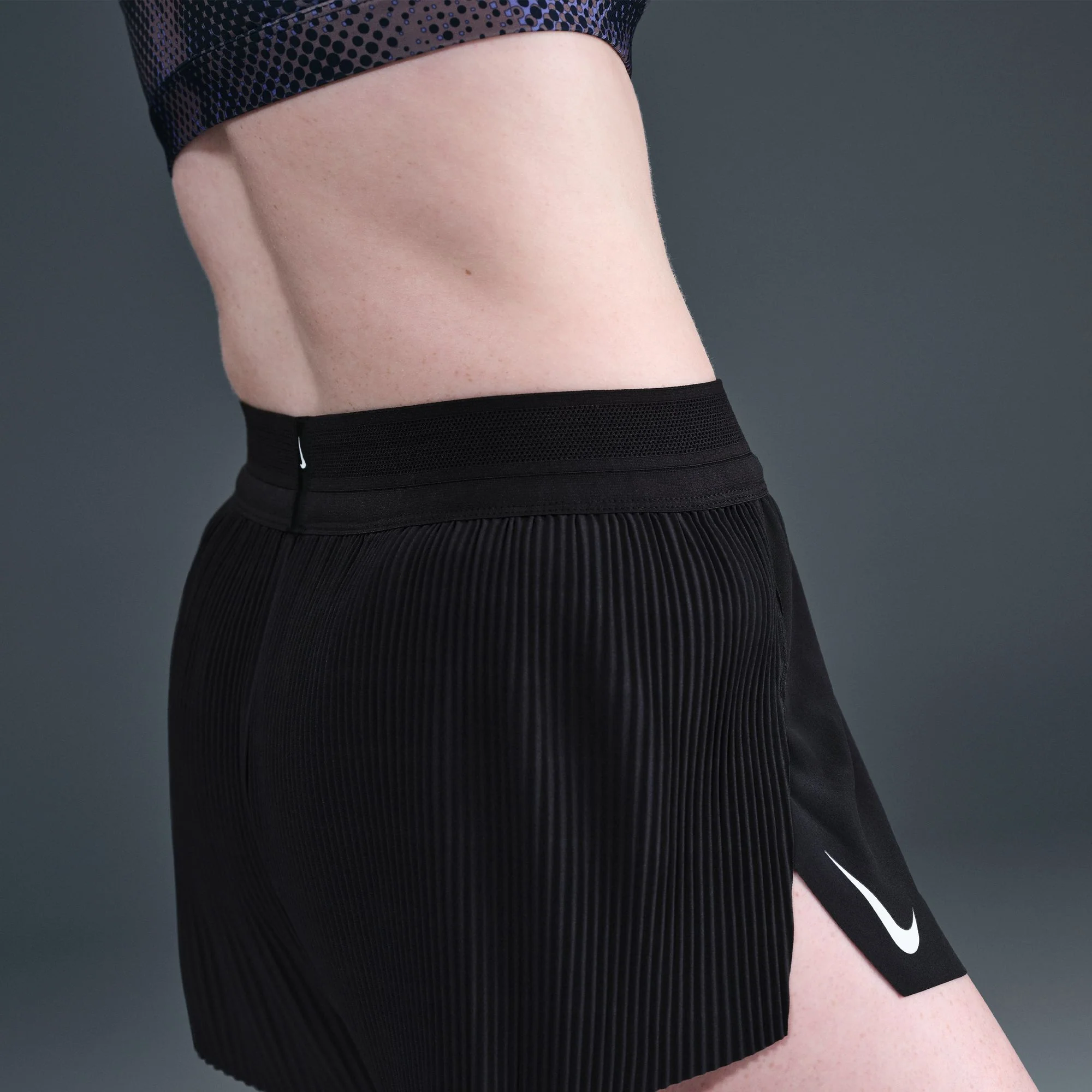 Nike AeroSwift Women's Dri-FIT ADV Mid-Rise 3" Brief-Lined Running Shorts - Black/White - SP25 - Image 4