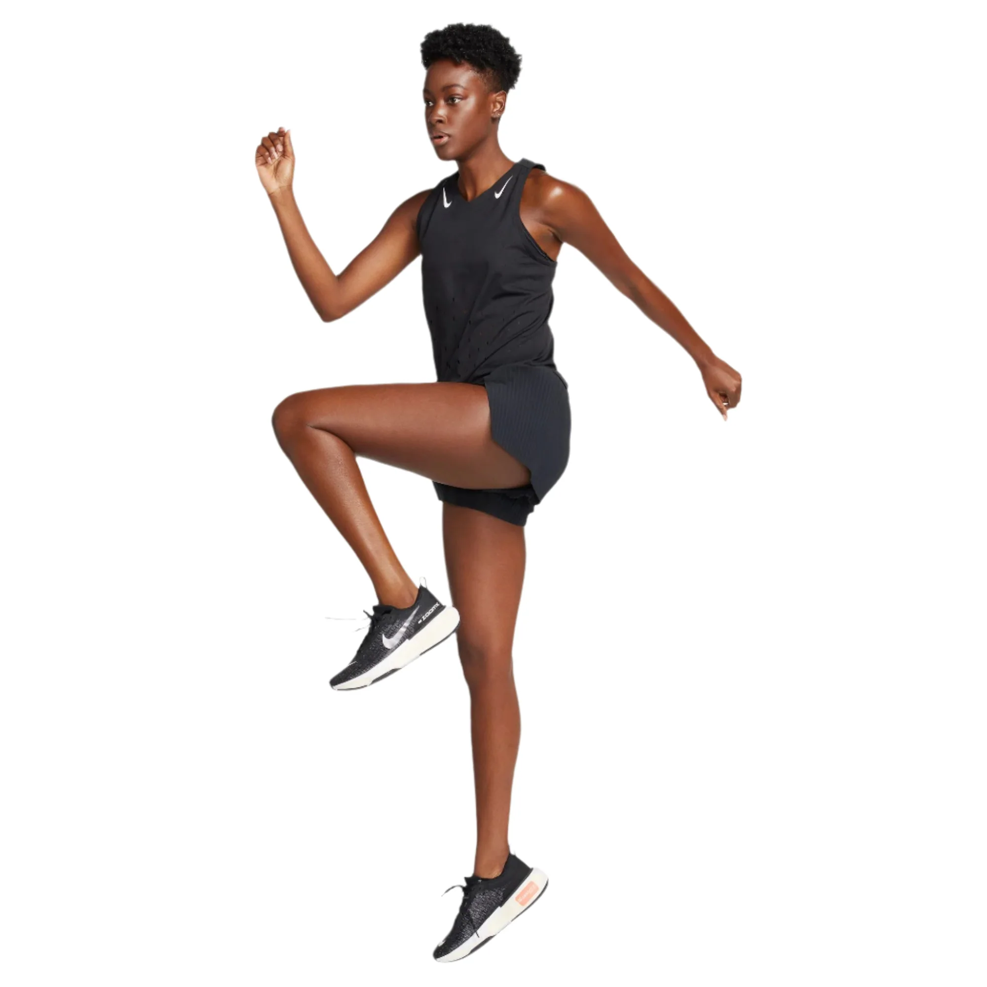 Nike AeroSwift Women's Dri-FIT ADV Mid-Rise 3" Brief-Lined Running Shorts - Black/White - SP25 - Image 7