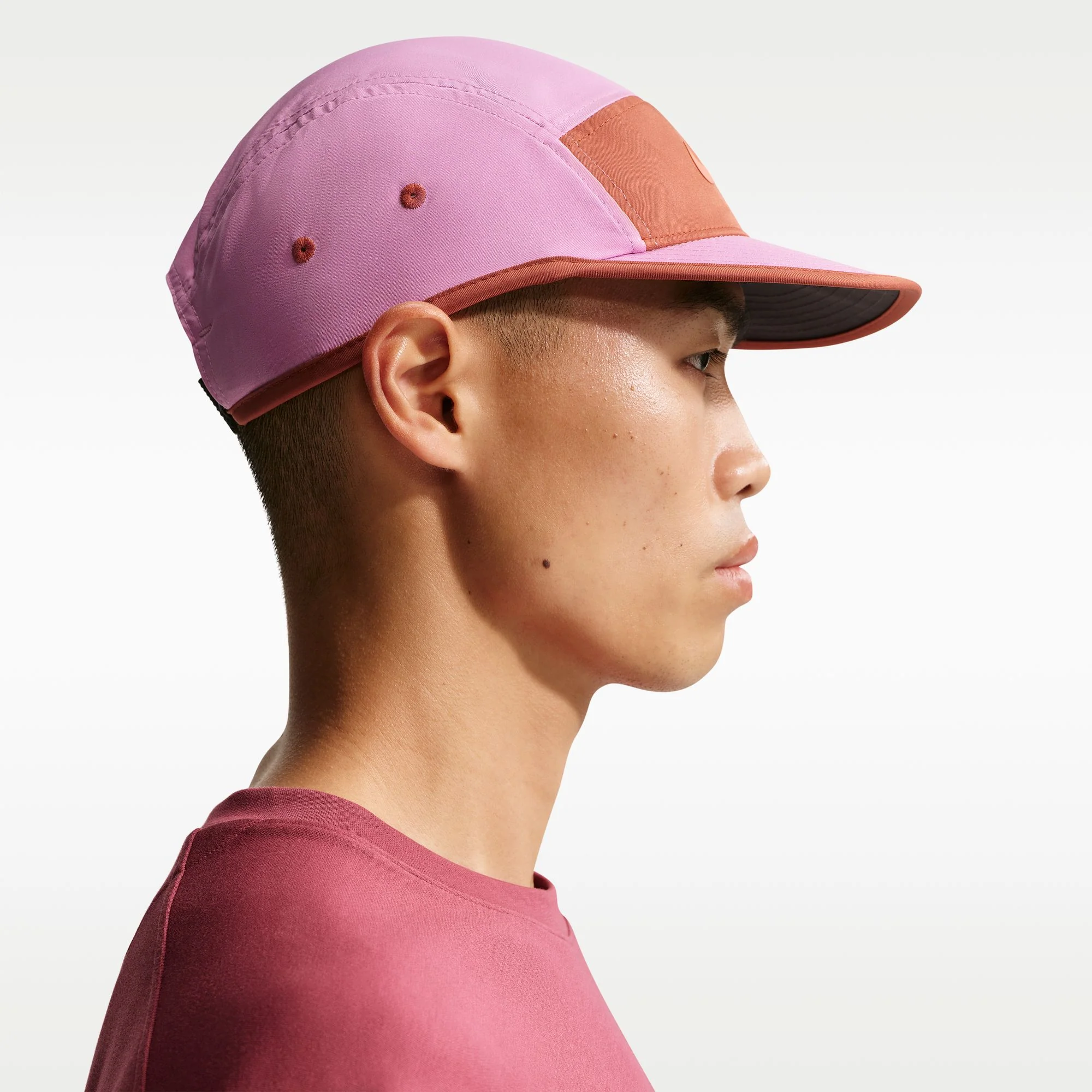 Nike Fly Unisex Dri-FIT Unstructured Swoosh Cap - Light Magenta/Dusty Peach/Orange Frost - Image 5