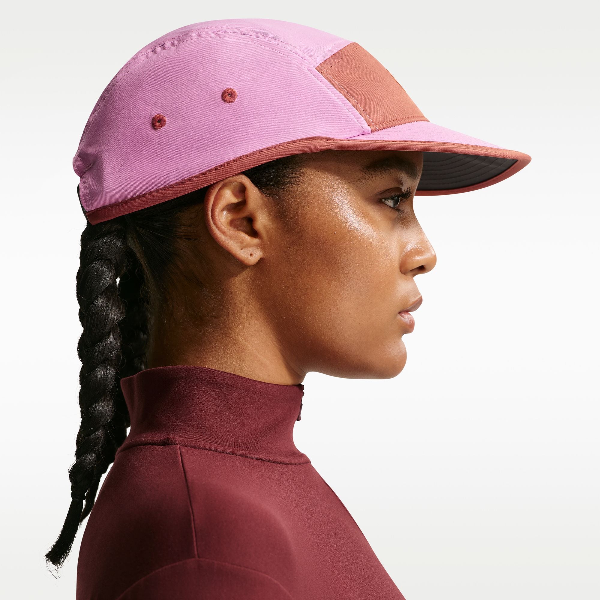 Nike Fly Unisex Dri-FIT Unstructured Swoosh Cap - Light Magenta/Dusty Peach/Orange Frost - Image 6
