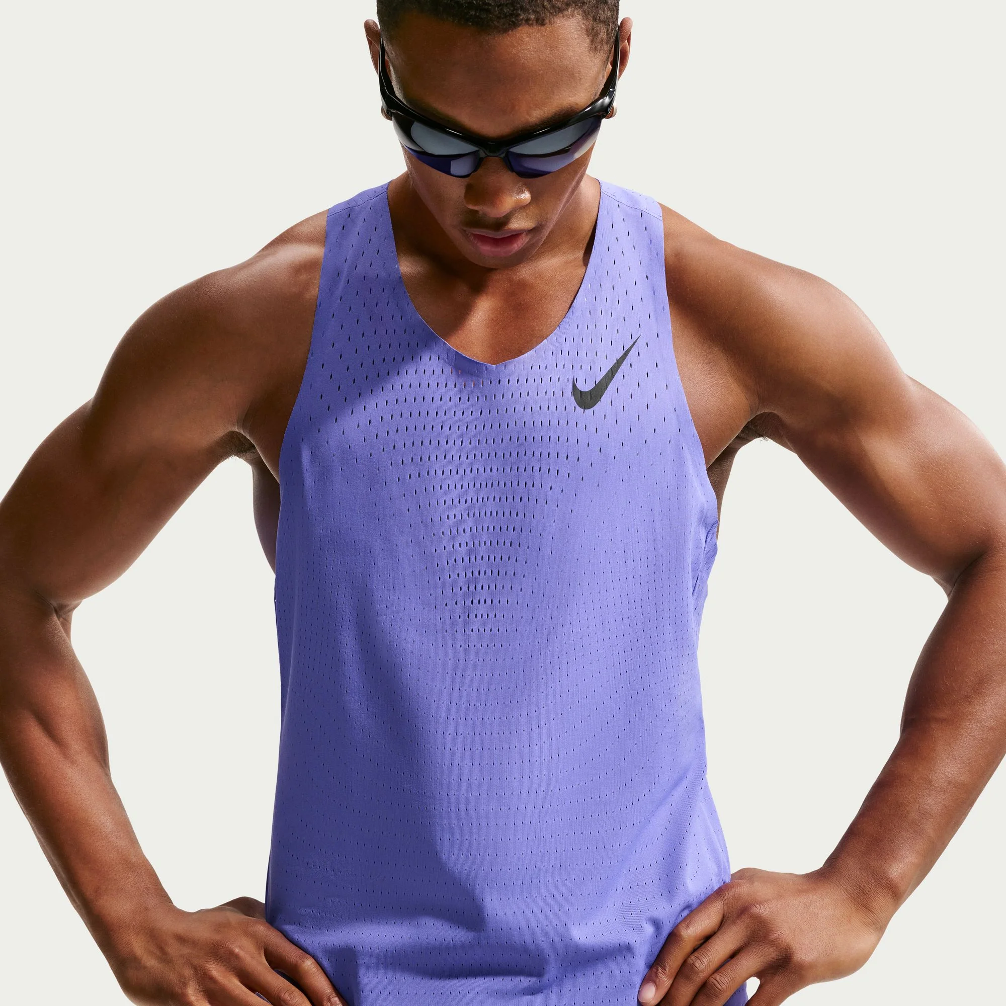 Nike Mens AeroSwift Dri-FIT ADV Running Singlet - Sapphire/Black - SP26 - Image 3