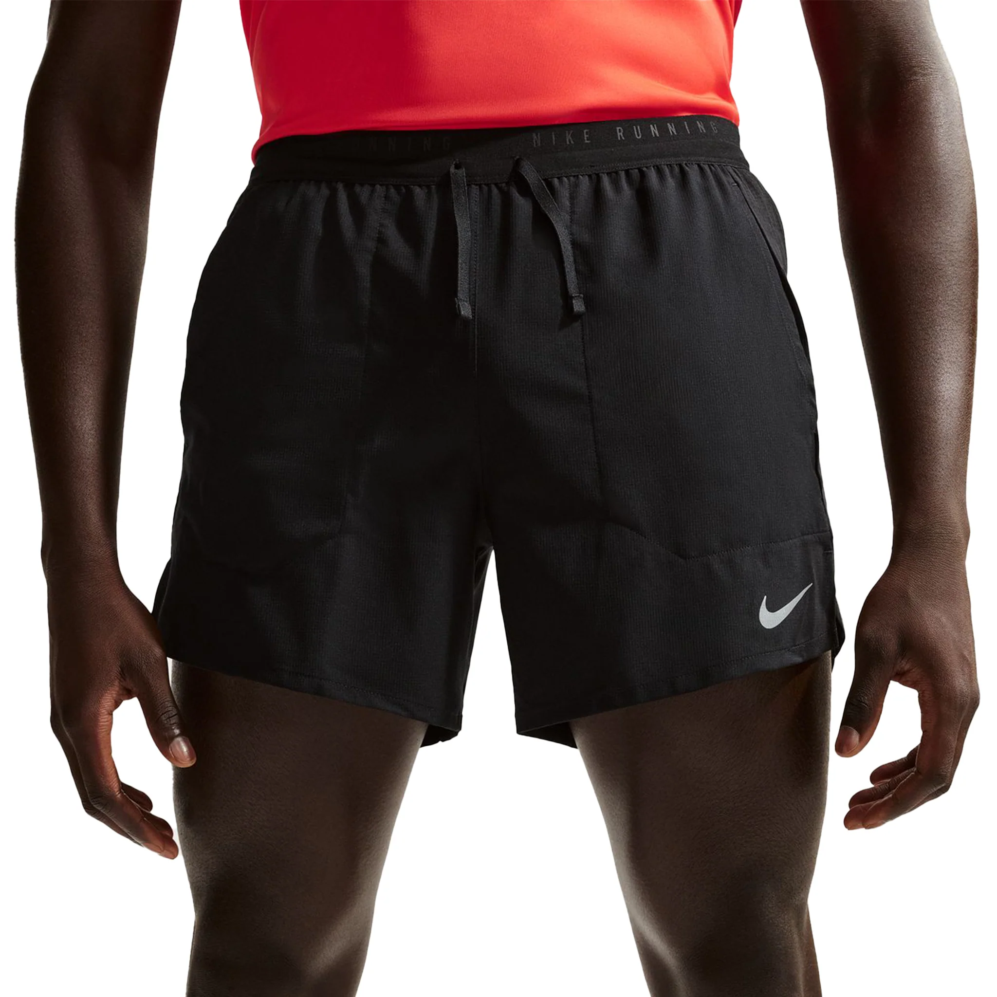 Nike Mens Dri-FIT 5" Brief-Lined Stride Short - Black/Reflective Silver - HO25