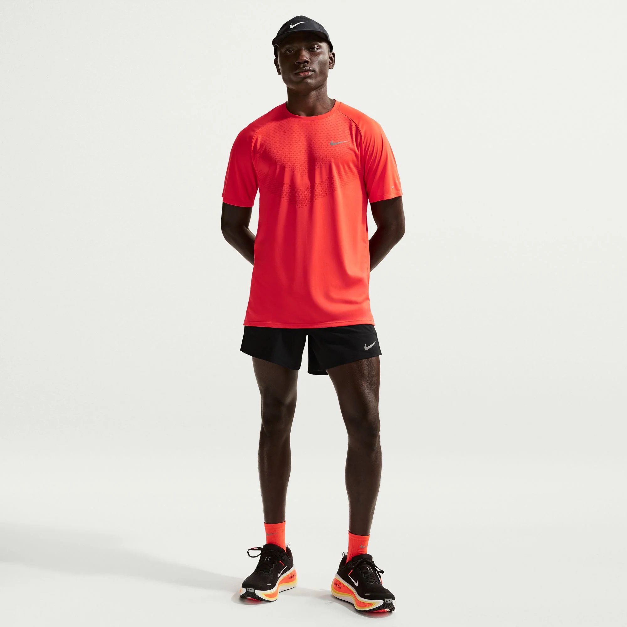 Nike Mens Dri-FIT 5" Brief-Lined Stride Short - Black/Reflective Silver - HO25 - Image 4