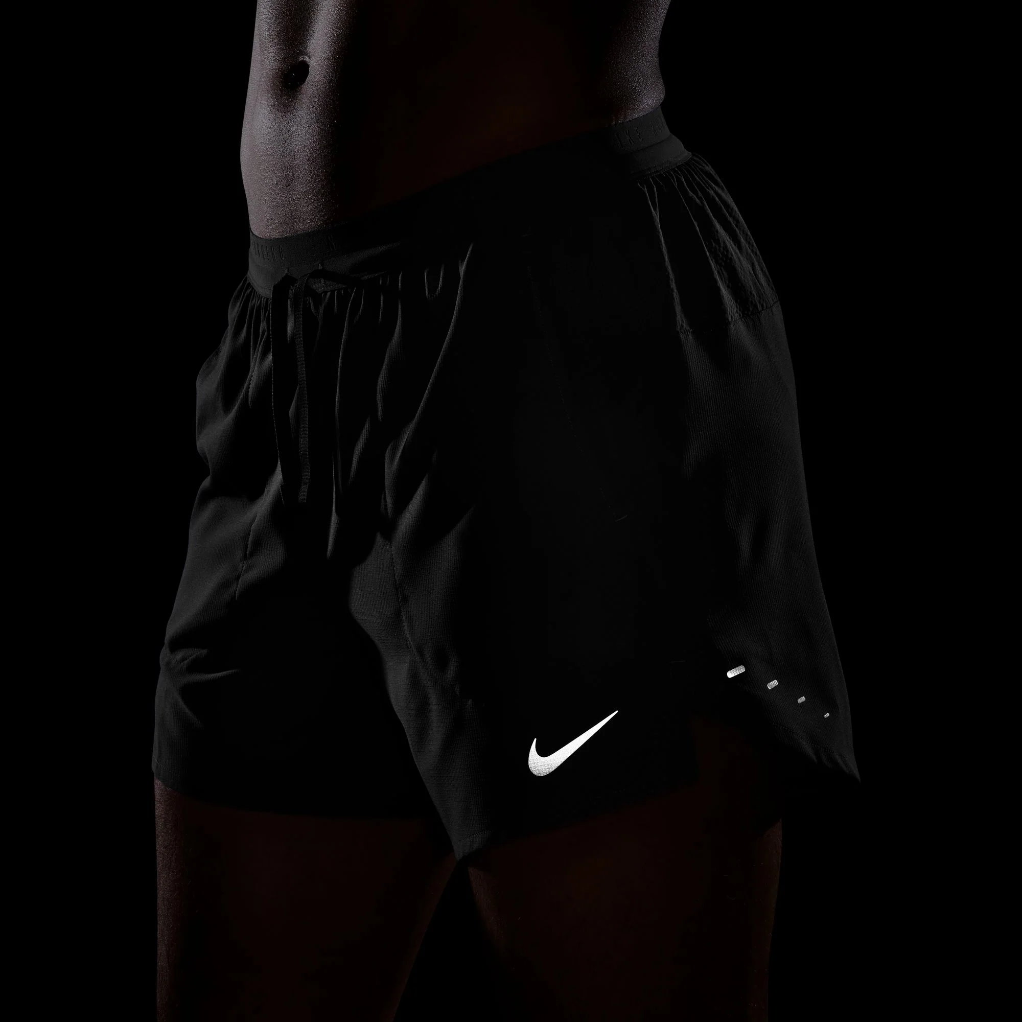 Nike Mens Dri-FIT 5" Brief-Lined Stride Short - Black/Reflective Silver - HO25 - Image 8
