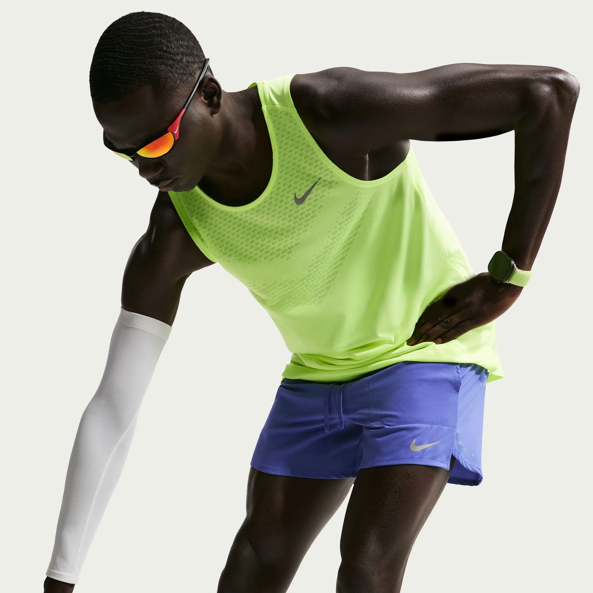 Nike Mens Dri-FIT 5" Brief-Lined Stride Short - Lapis/Reflective Silver - SP26 - Image 5