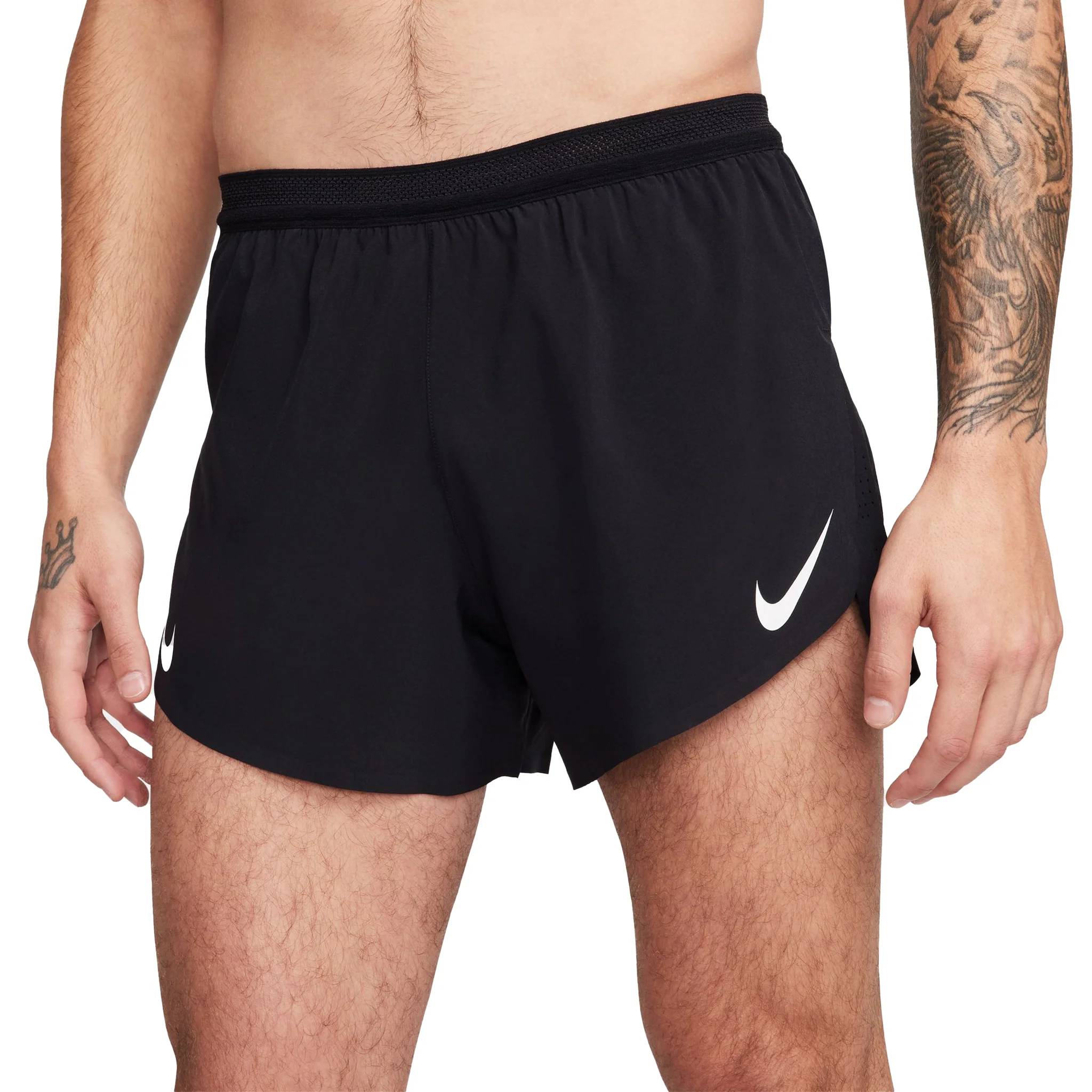 Nike Mens Dri-FIT ADV 4" Brief-Lined Aeroswift Short - Black/Summit White