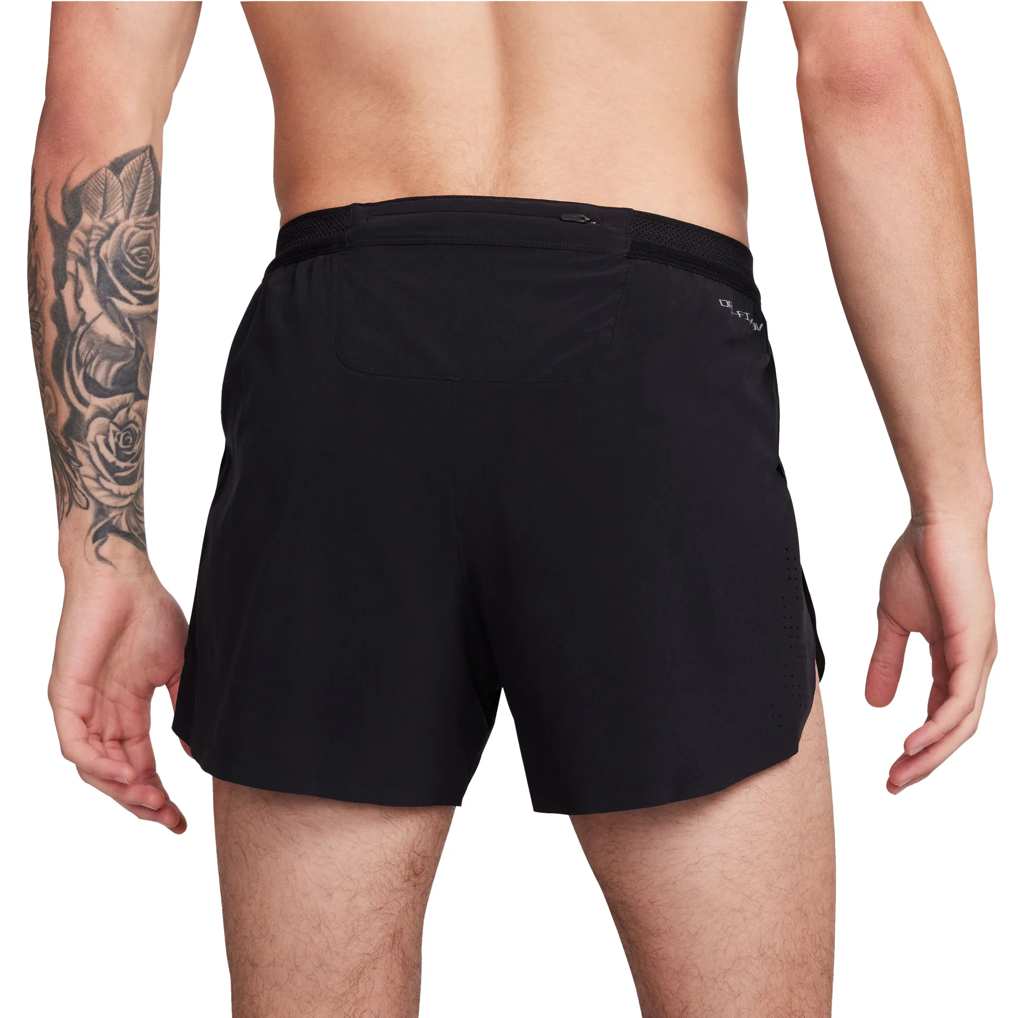 Nike Mens Dri-FIT ADV 4" Brief-Lined Aeroswift Short - Black/Summit White - Image 2