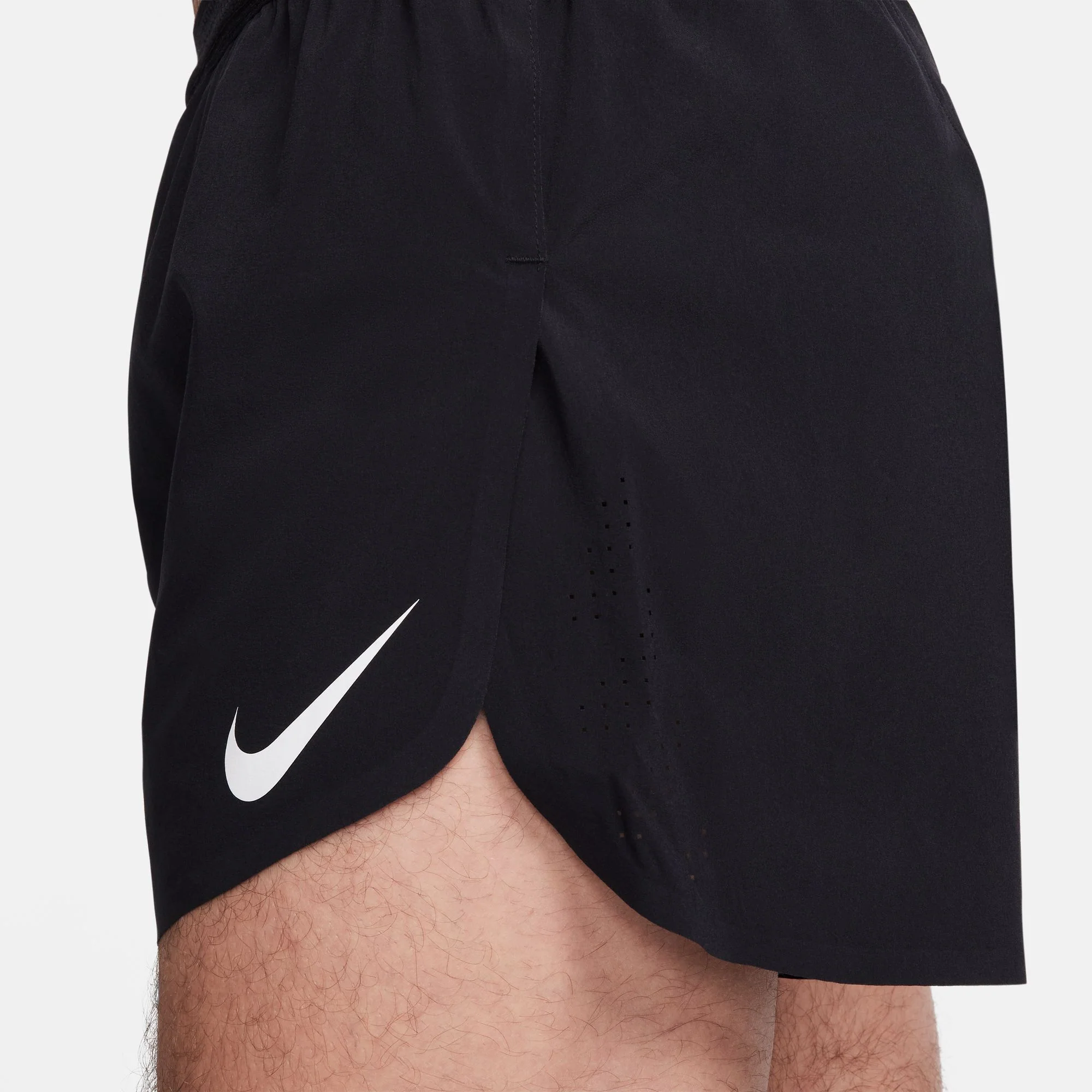 Nike Mens Dri-FIT ADV 4" Brief-Lined Aeroswift Short - Black/Summit White - Image 3