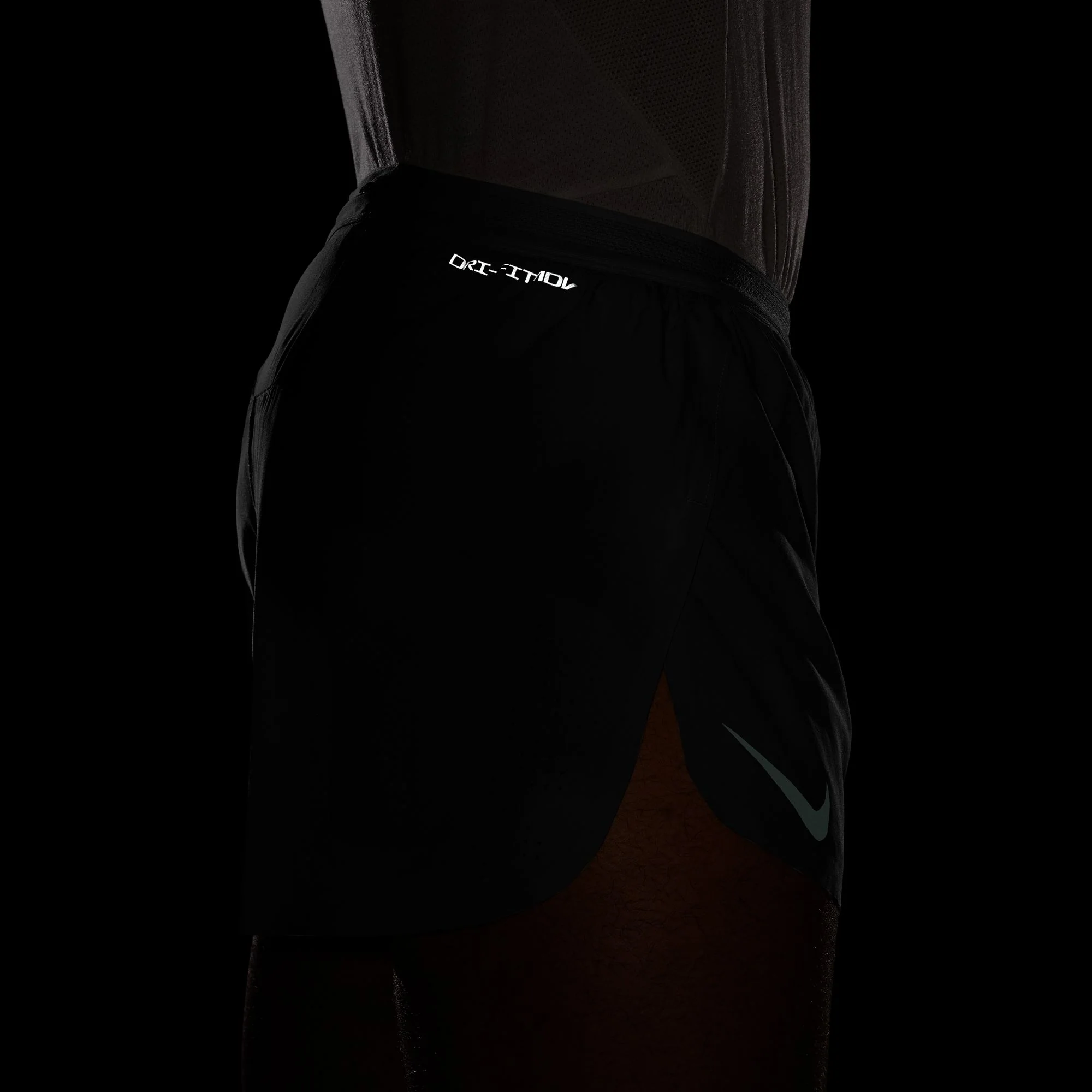 Nike Mens Dri-FIT ADV 4" Brief-Lined Aeroswift Short - Black/Summit White - Image 7