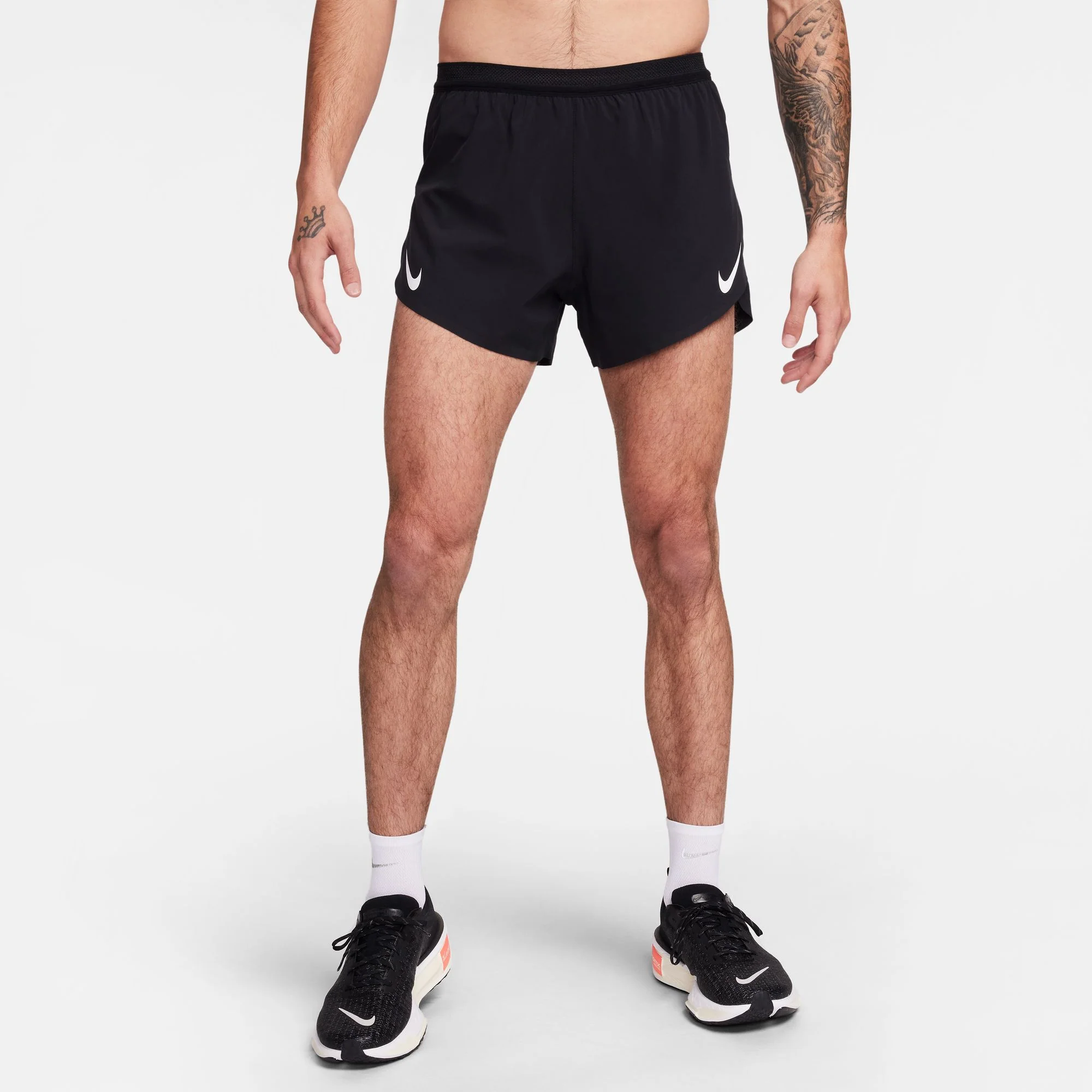 Nike Mens Dri-FIT ADV 4" Brief-Lined Aeroswift Short - Black/Summit White - Image 8