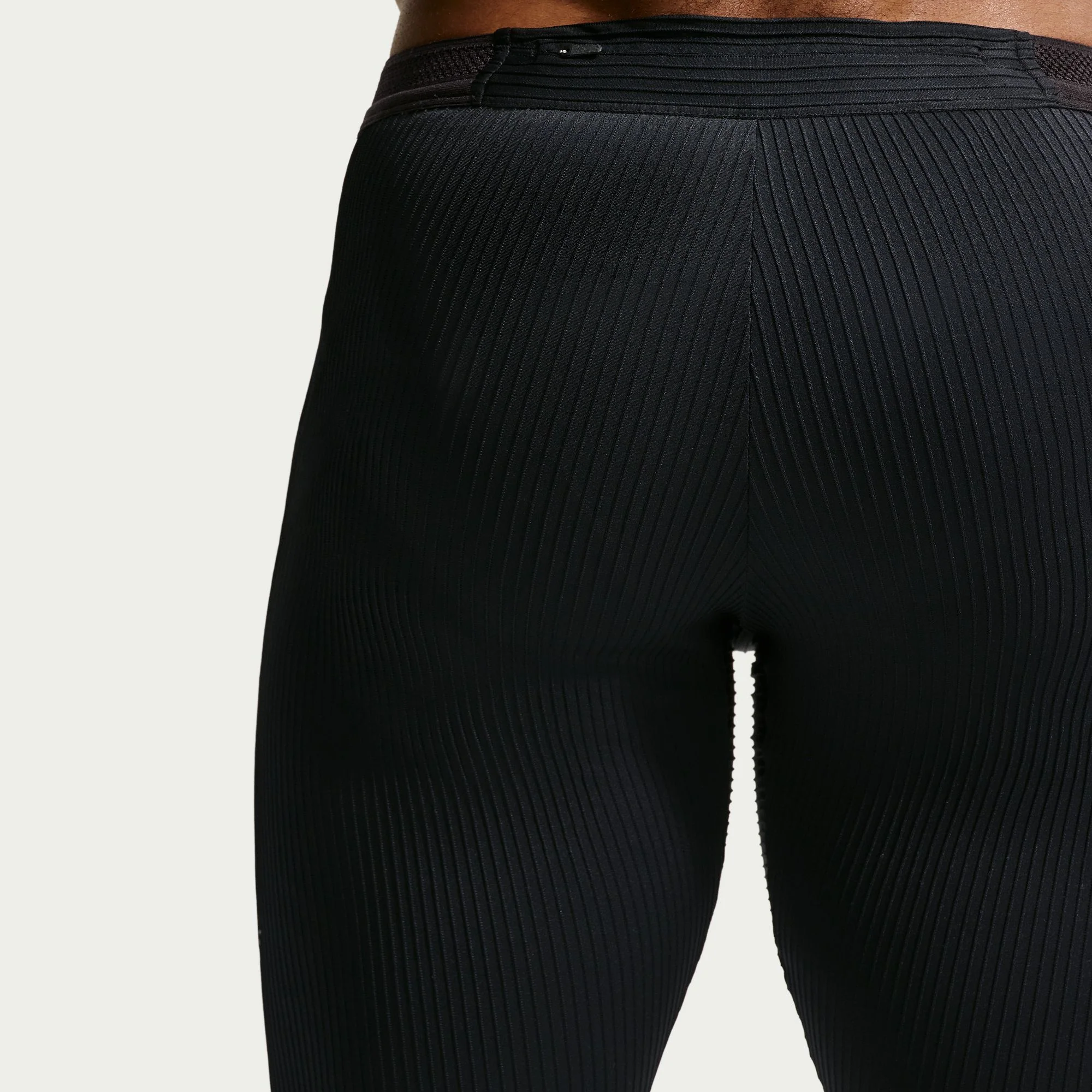 Nike Mens Dri-FIT ADV 1/2 Length AeroSwift Tights - Black/Dark Smoke Grey/Bright Crimson - SP26 - Image 3