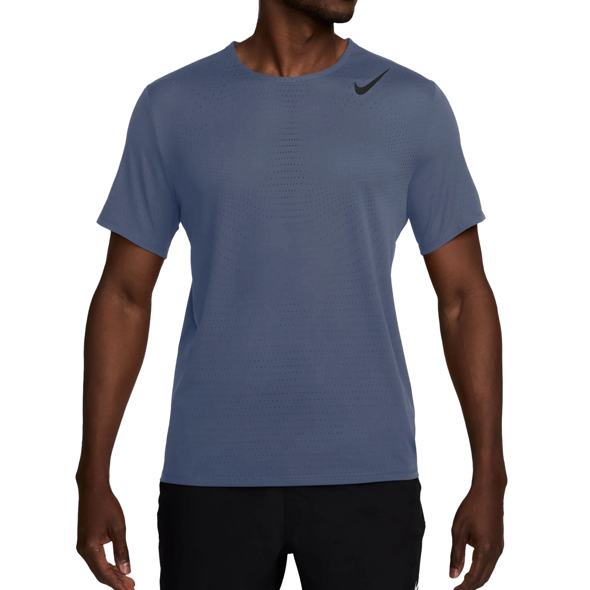 Nike Mens Dri-FIT ADV Short Sleeve AeroSwift Tee - Diffused Blue/Black - HO25