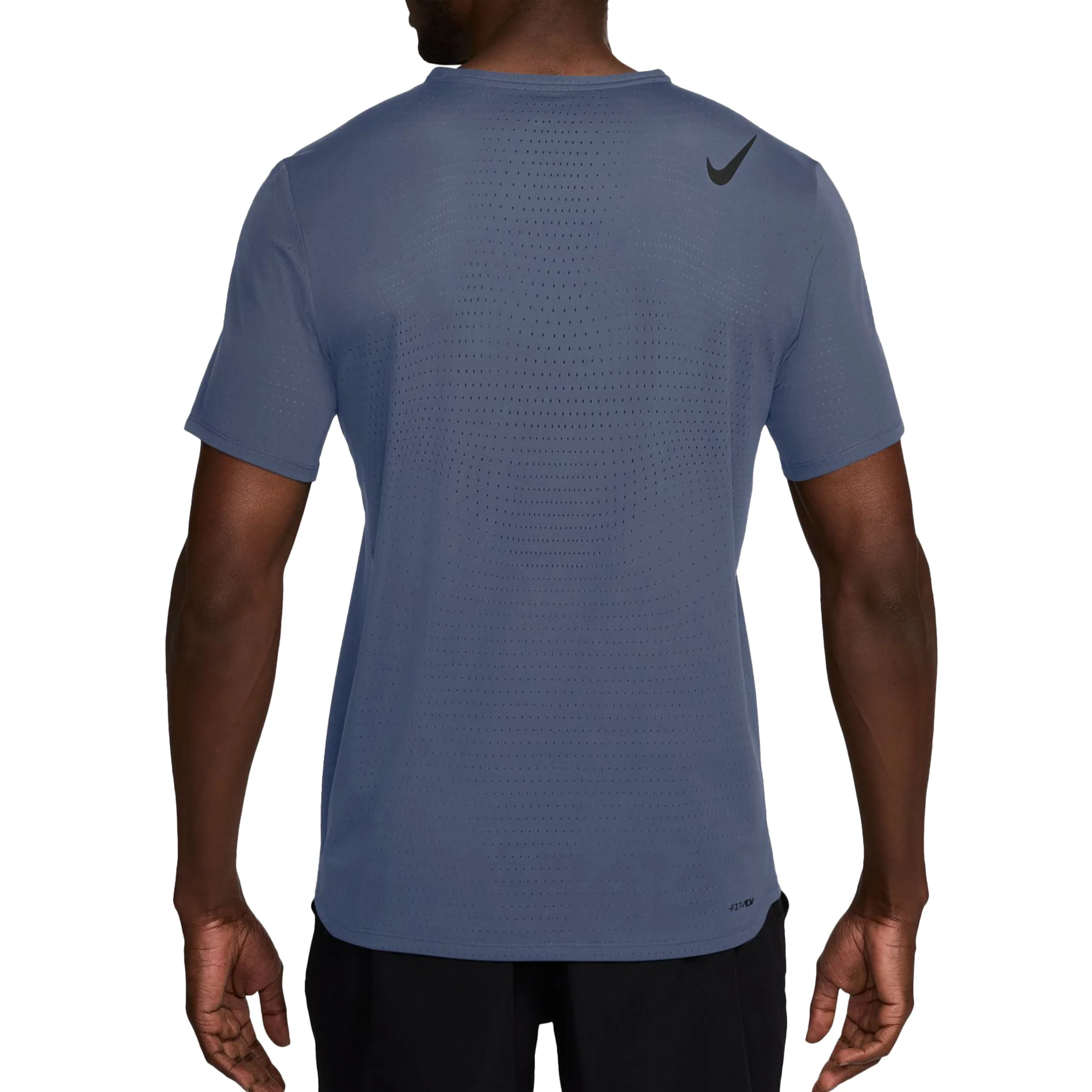 Nike Mens Dri-FIT ADV Short Sleeve AeroSwift Tee - Diffused Blue/Black - HO25 - Image 2