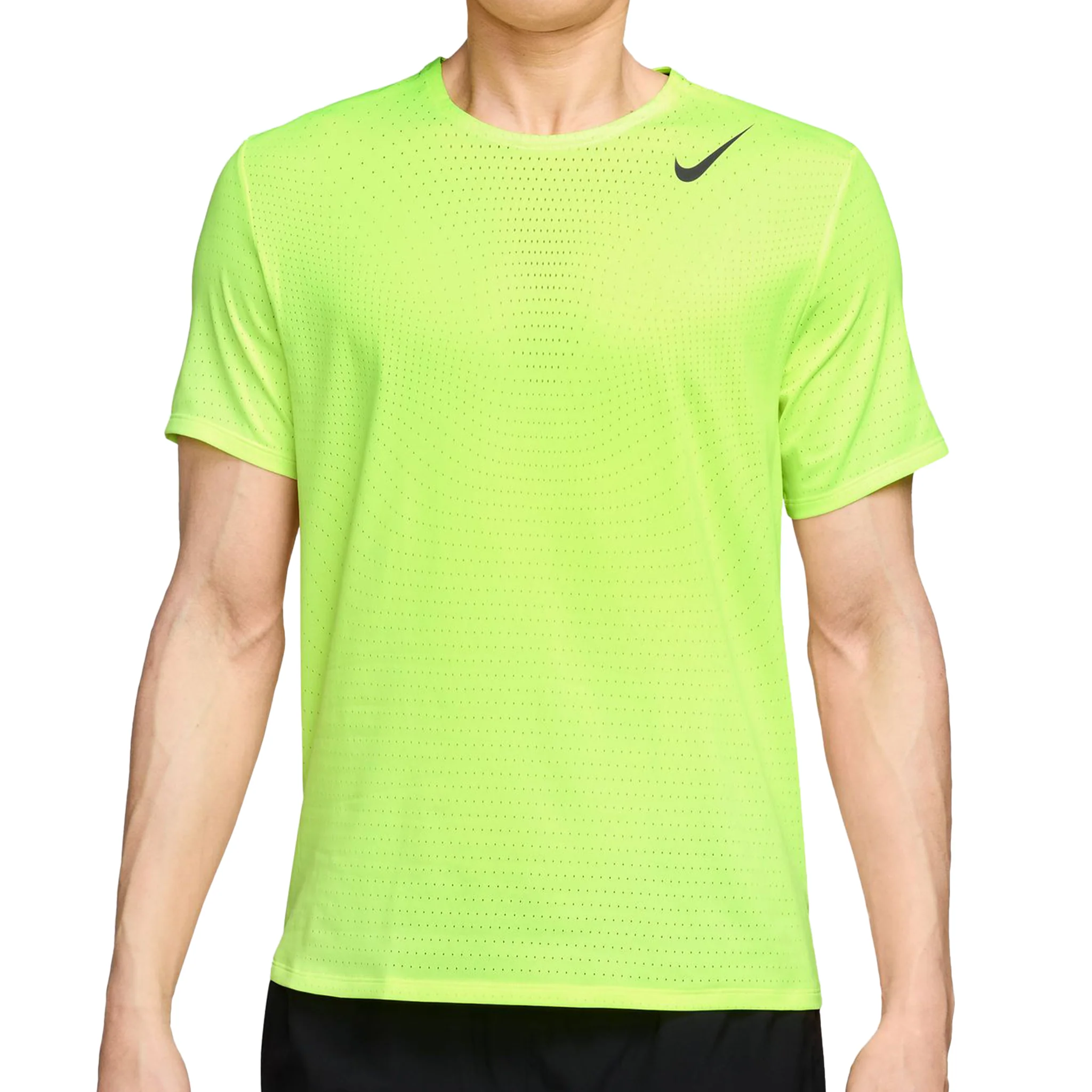 Nike Mens Dri-FIT ADV Short Sleeve AeroSwift Tee - Volt/Black - FA25