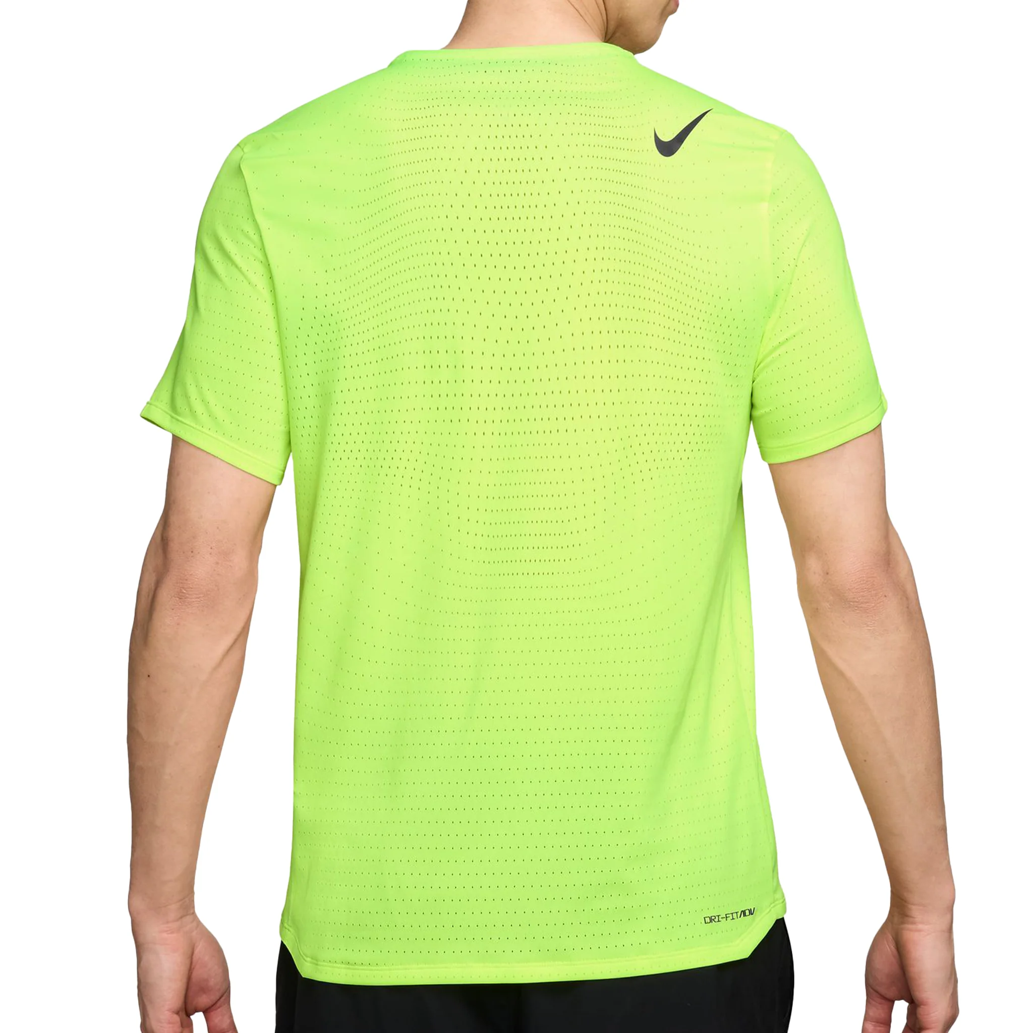 Nike Mens Dri-FIT ADV Short Sleeve AeroSwift Tee - Volt/Black - FA25 - Image 2