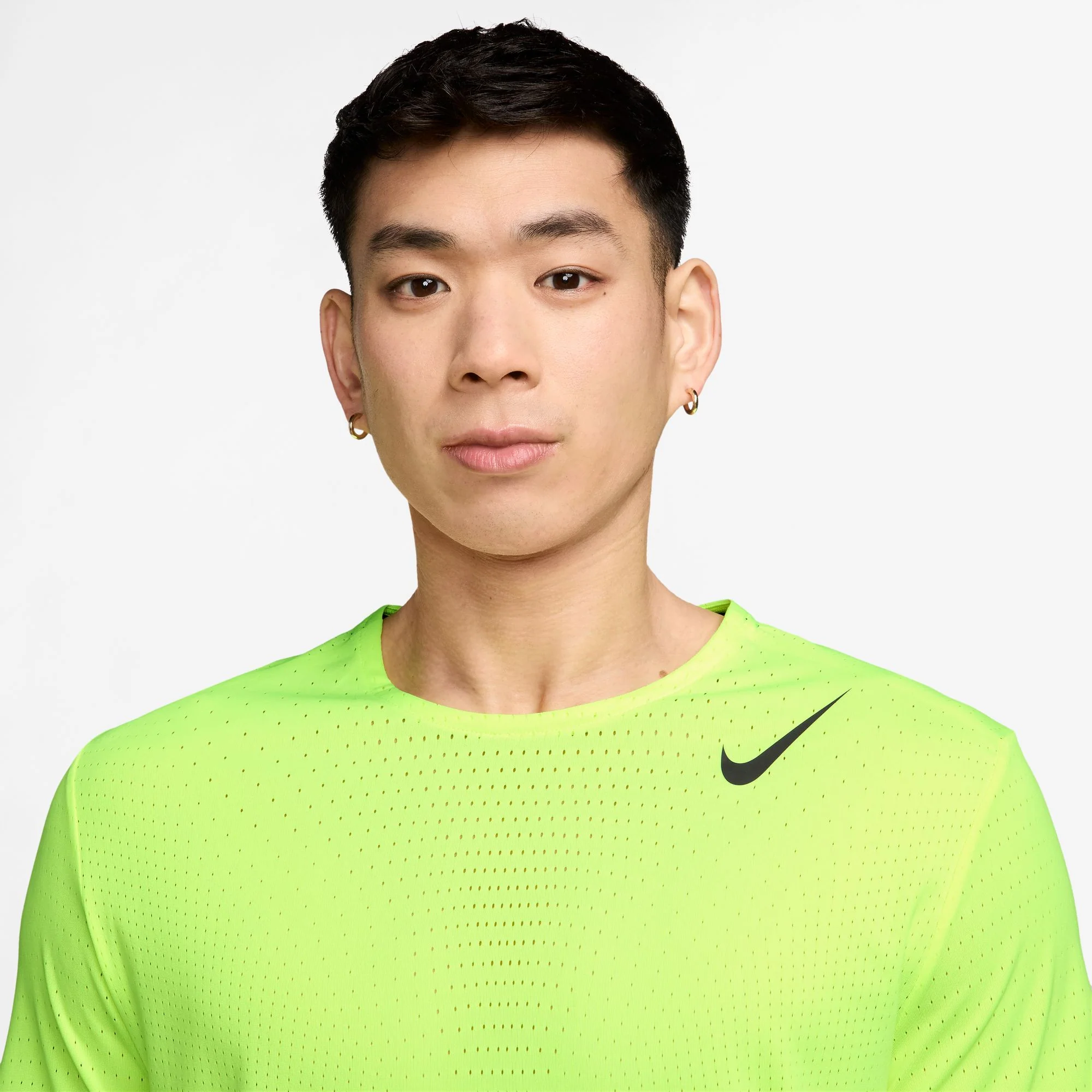 Nike Mens Dri-FIT ADV Short Sleeve AeroSwift Tee - Volt/Black - FA25 - Image 3