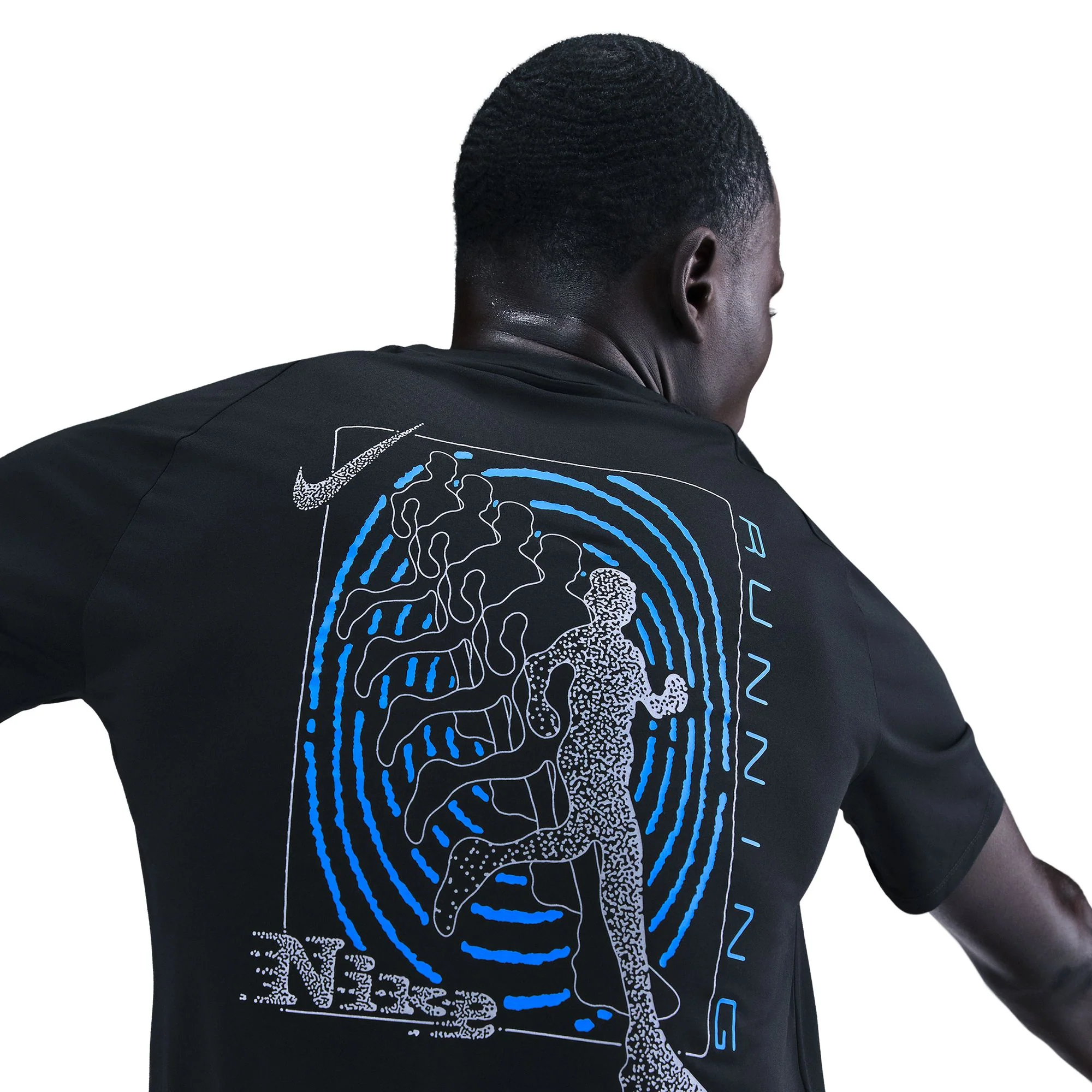 Nike Mens Stride Energy SS Tee - Black - FA25 - Image 6