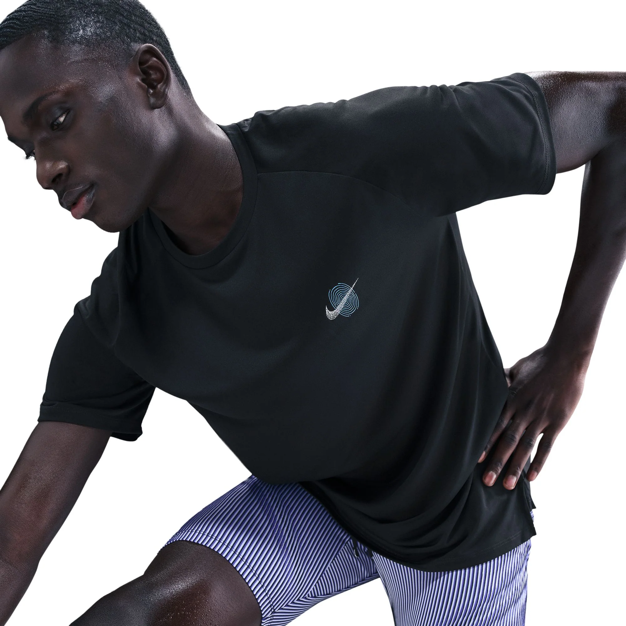 Nike Mens Stride Energy SS Tee - Black - FA25 - Image 7