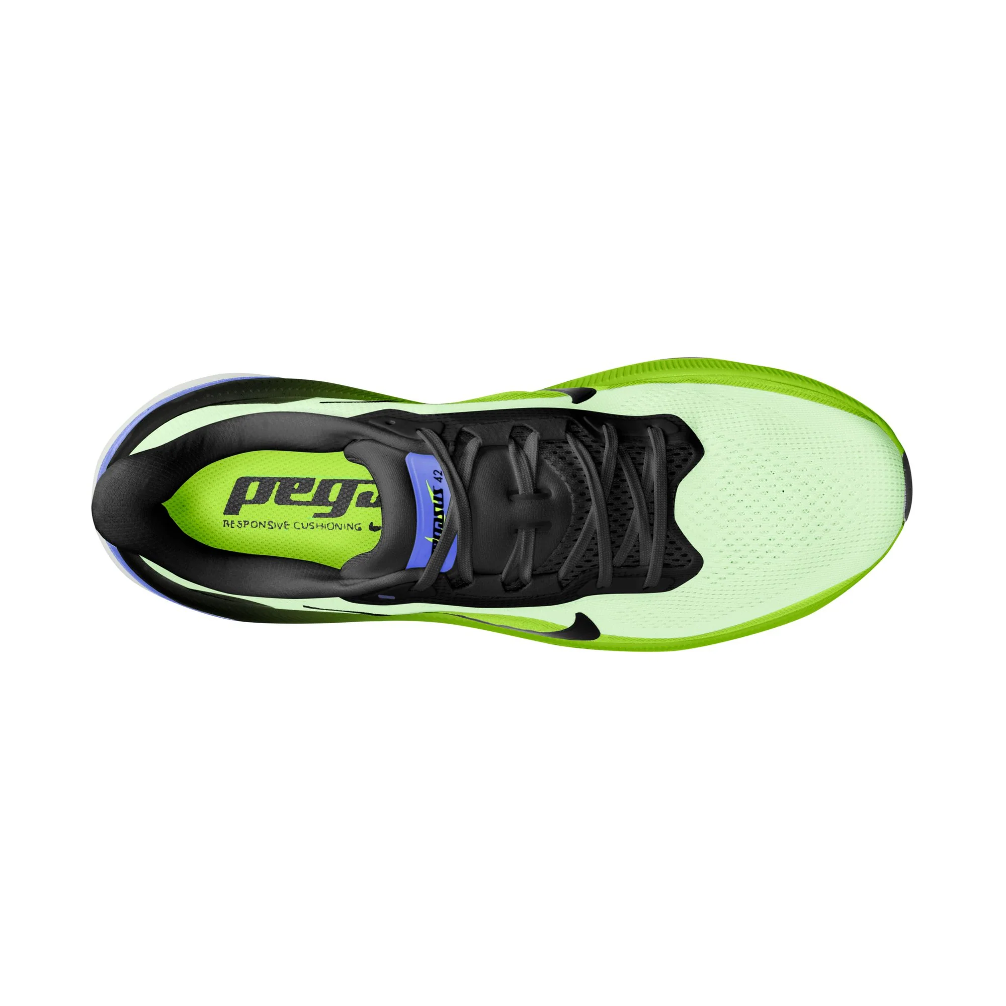 Nike Mens Pegasus 42 - Volt Tint/Black Spruce/Sapphire - Neutral - SU26 - Image 4