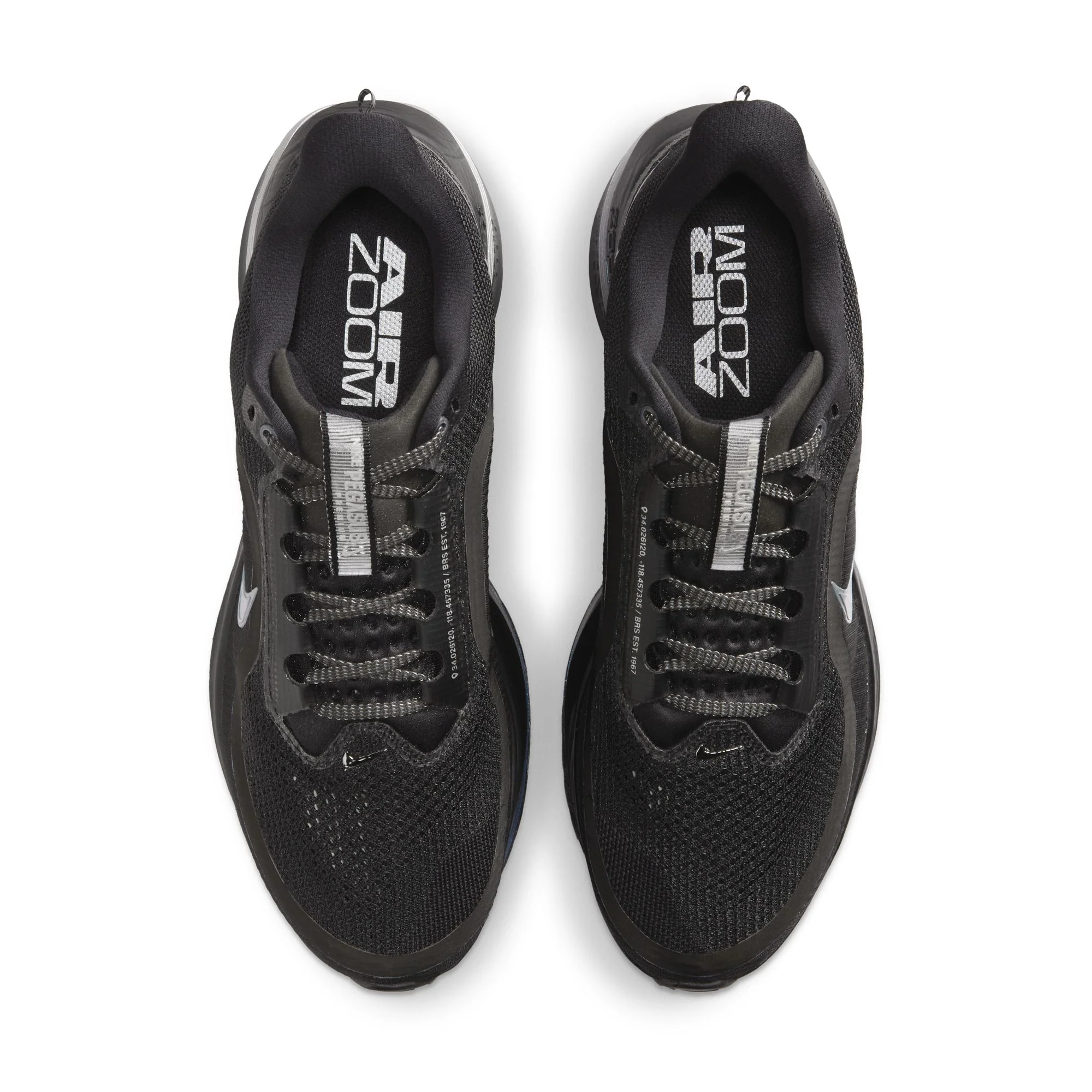 Nike Mens Pegasus Premium - Black/Black/Metallic Silver - Neutral - FA25 - Image 4