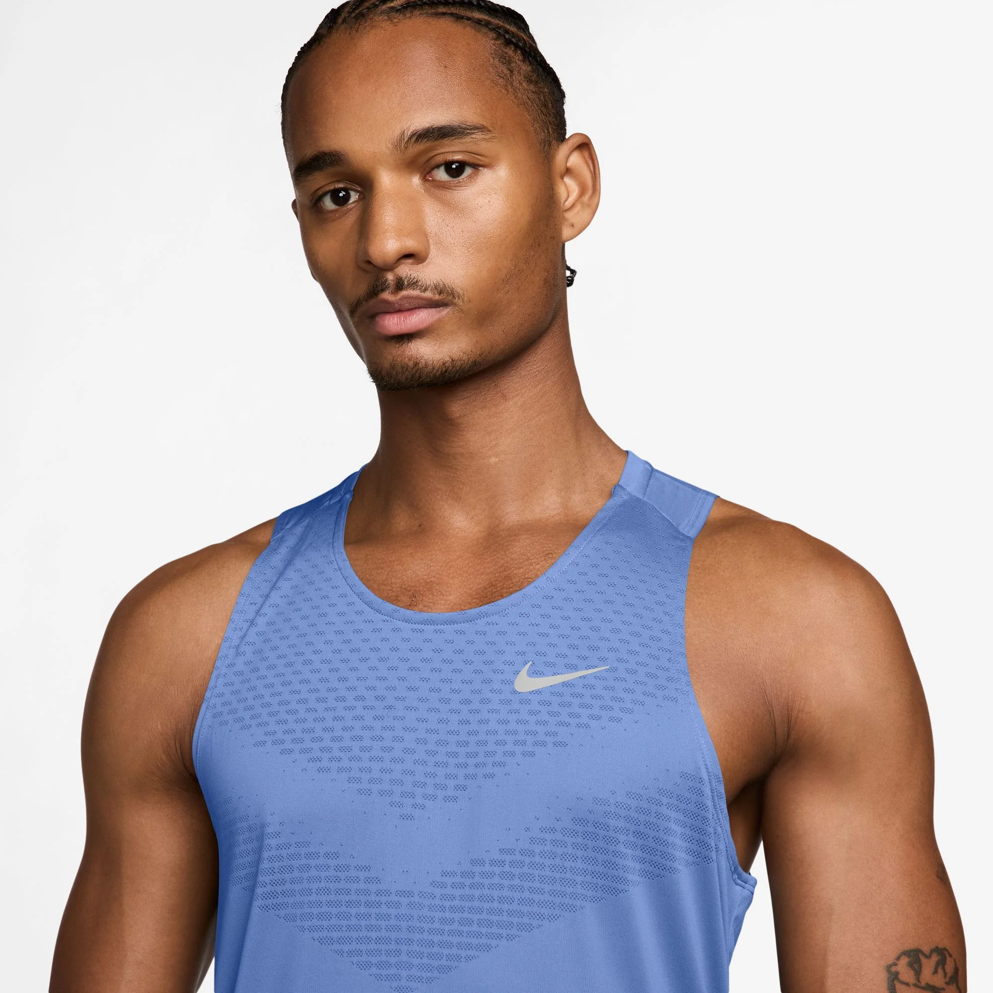 Nike Mens Stride Dri-FIT ADV Running Tank - Royal Pulse/Reflective Silver - SP26 - Image 3