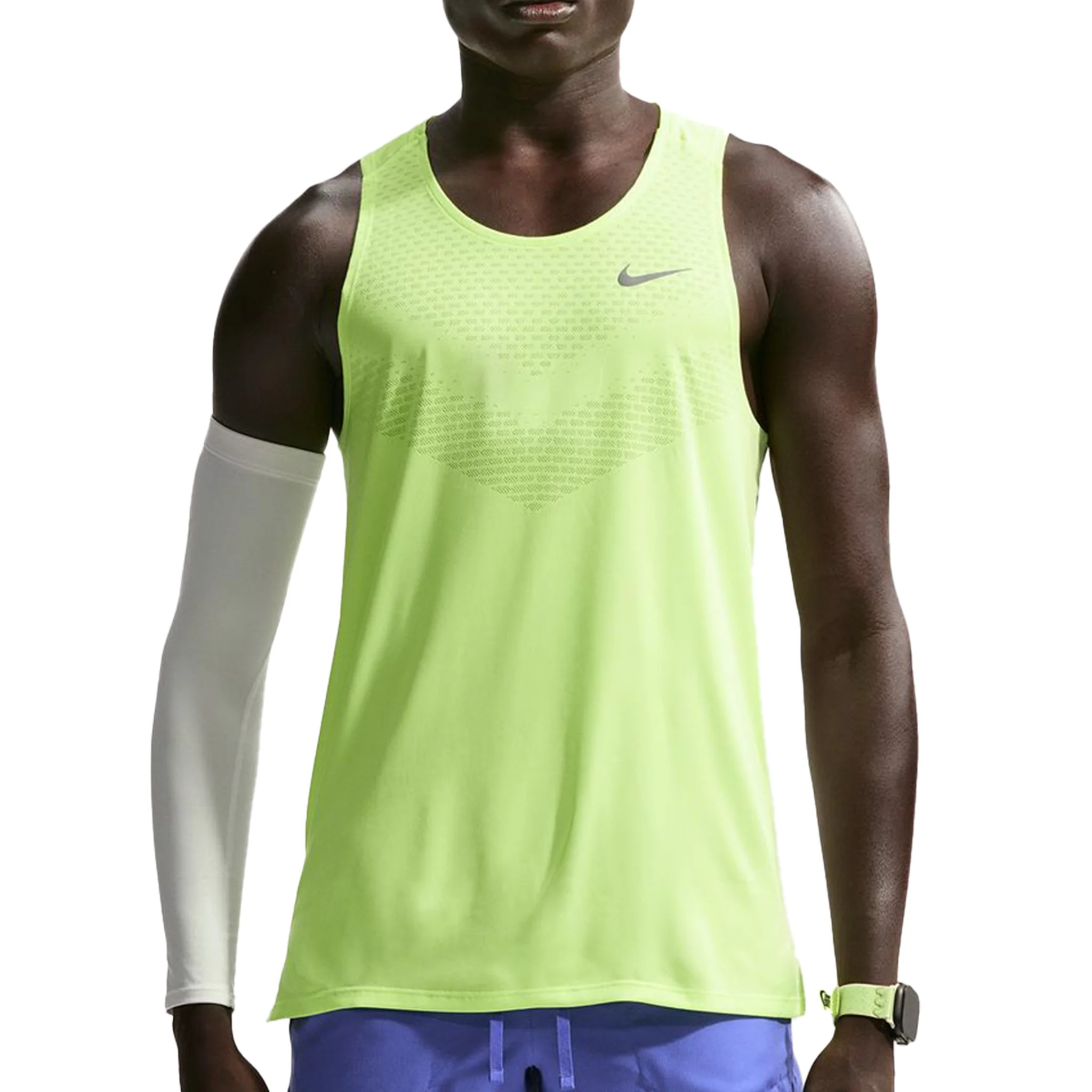 Nike Mens Stride Dri-FIT ADV Running Tank - Volt Ice/Reflective Silver - SP26