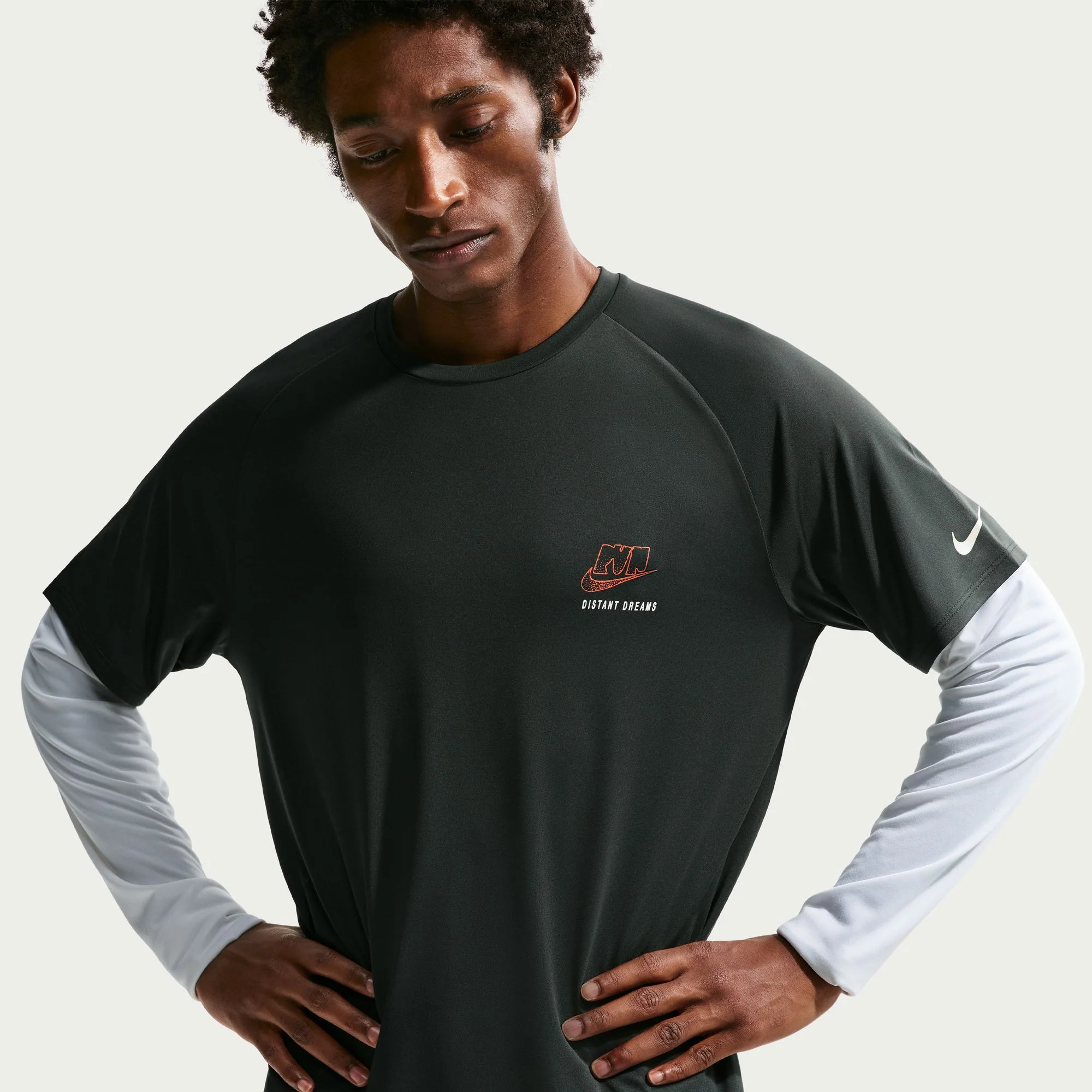 Nike Mens Stride Dri-FIT ADV S/S Running Tee - Black Spruce - SP26 - Image 4