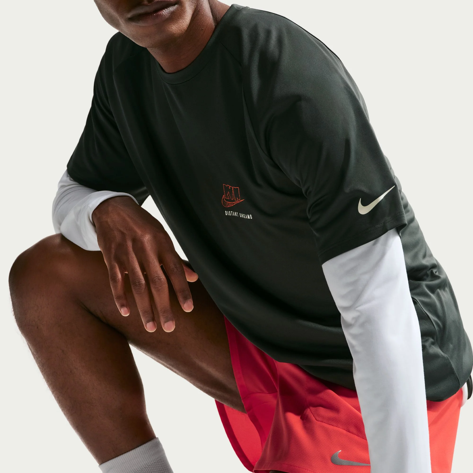 Nike Mens Stride Dri-FIT ADV S/S Running Tee - Black Spruce - SP26 - Image 5
