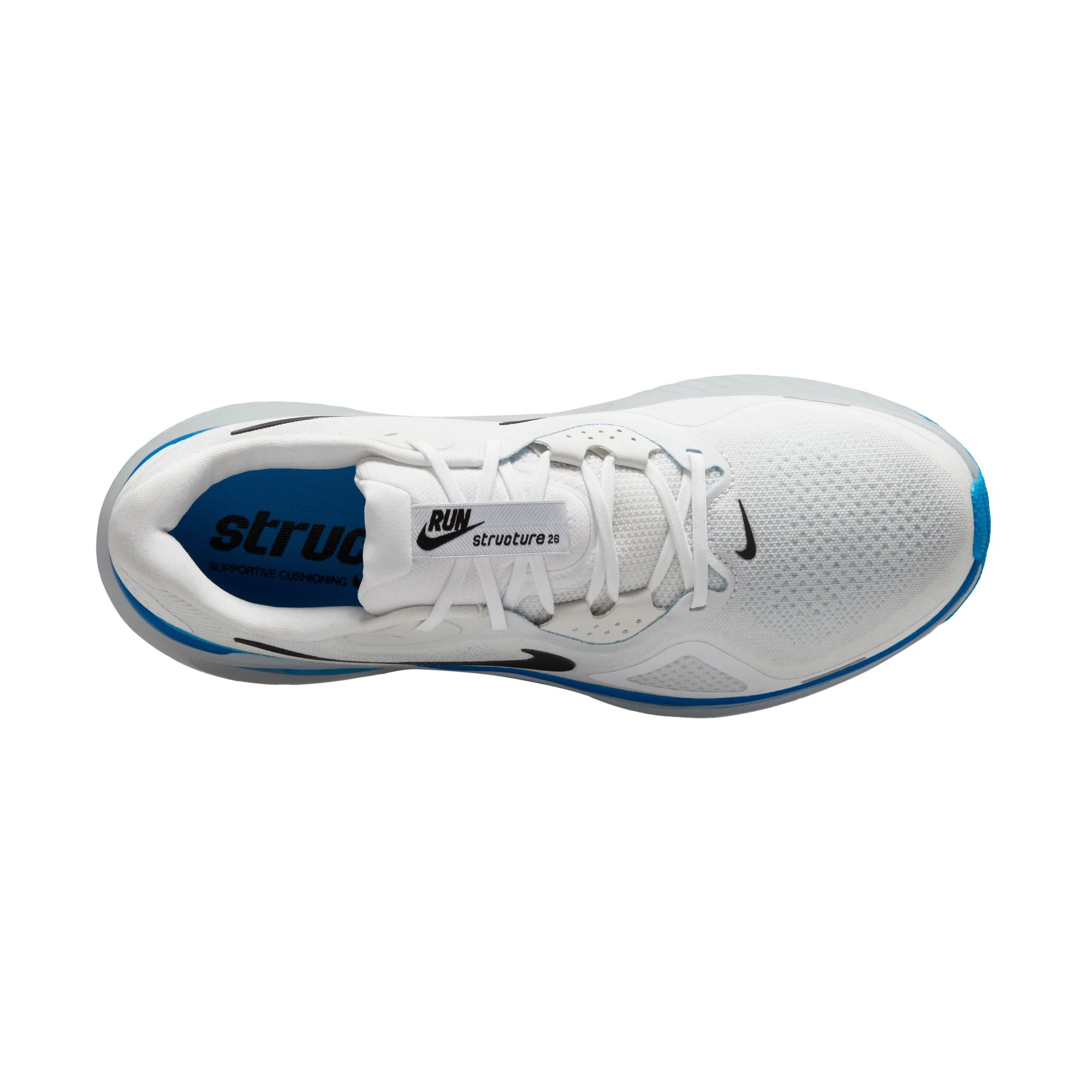 Nike Mens Structure 26 - White/Black/Blue Hero/Pure Platinum - Stability - HO25 - Image 4