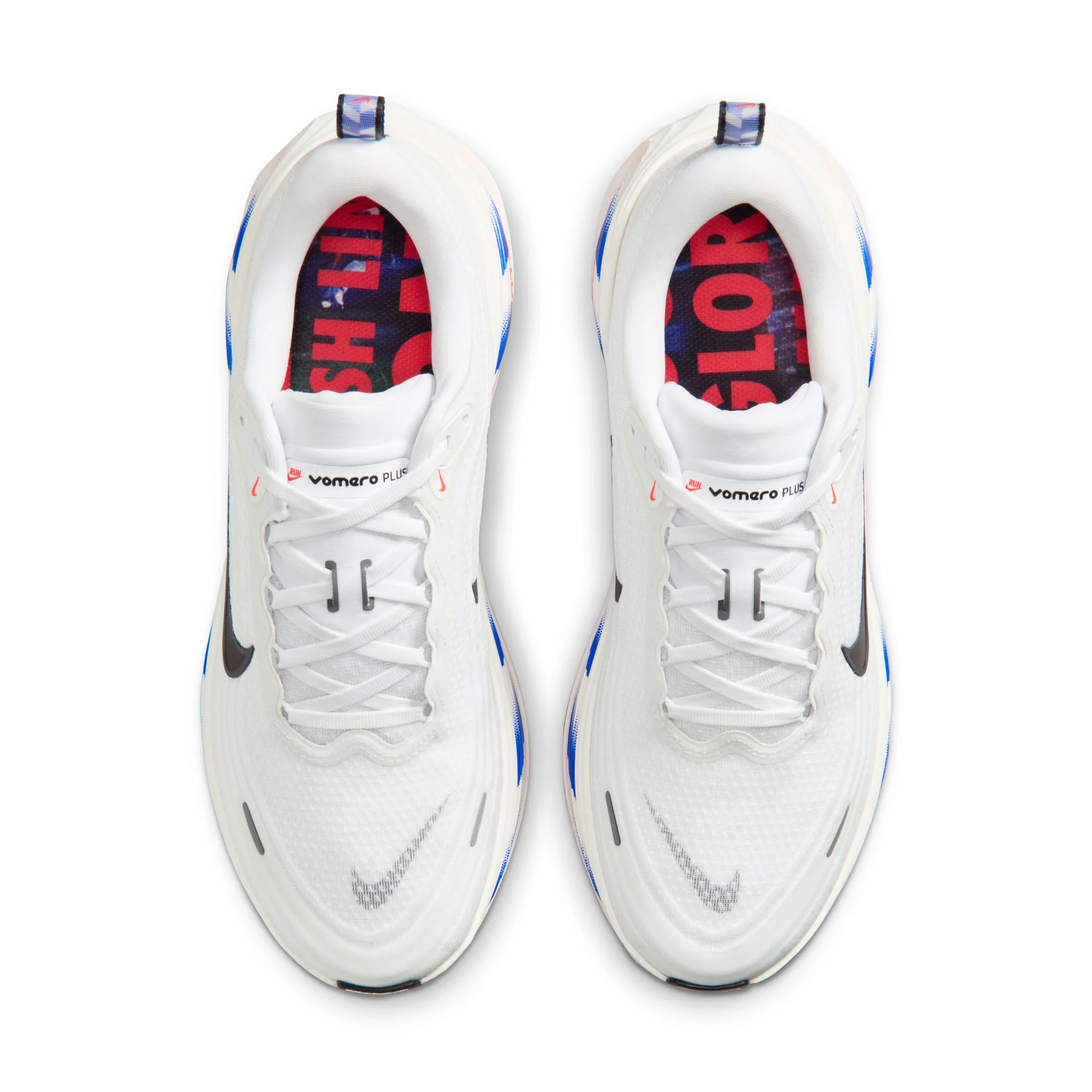 Nike Mens Vomero Plus - White/Black/Racer Blue/Bright Crimson - Neutral - SU26 - Image 4
