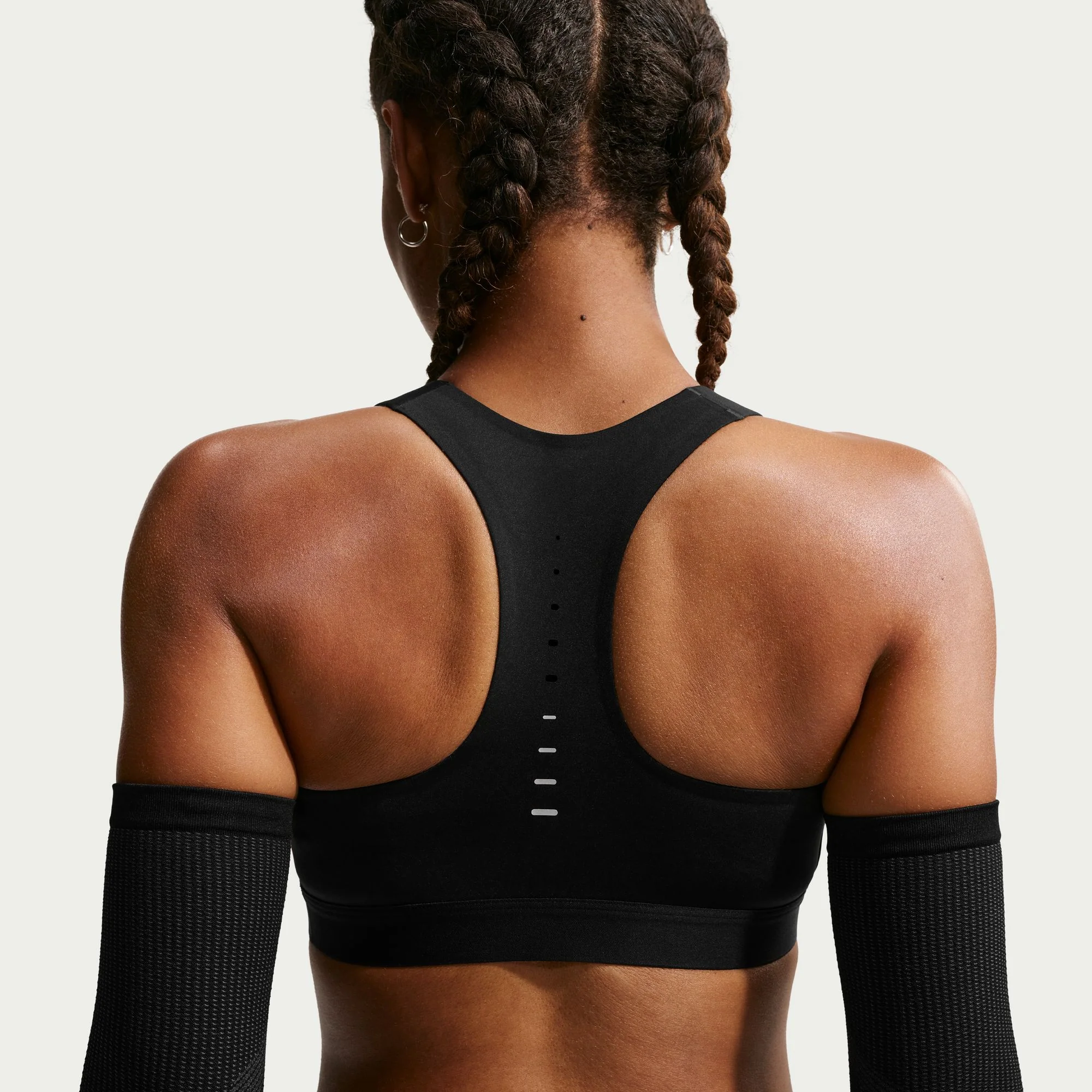 Nike Swift Womens High-Support Lightly Lined Sports Bra - Black/Reflective Silver - SP26 - Image 5