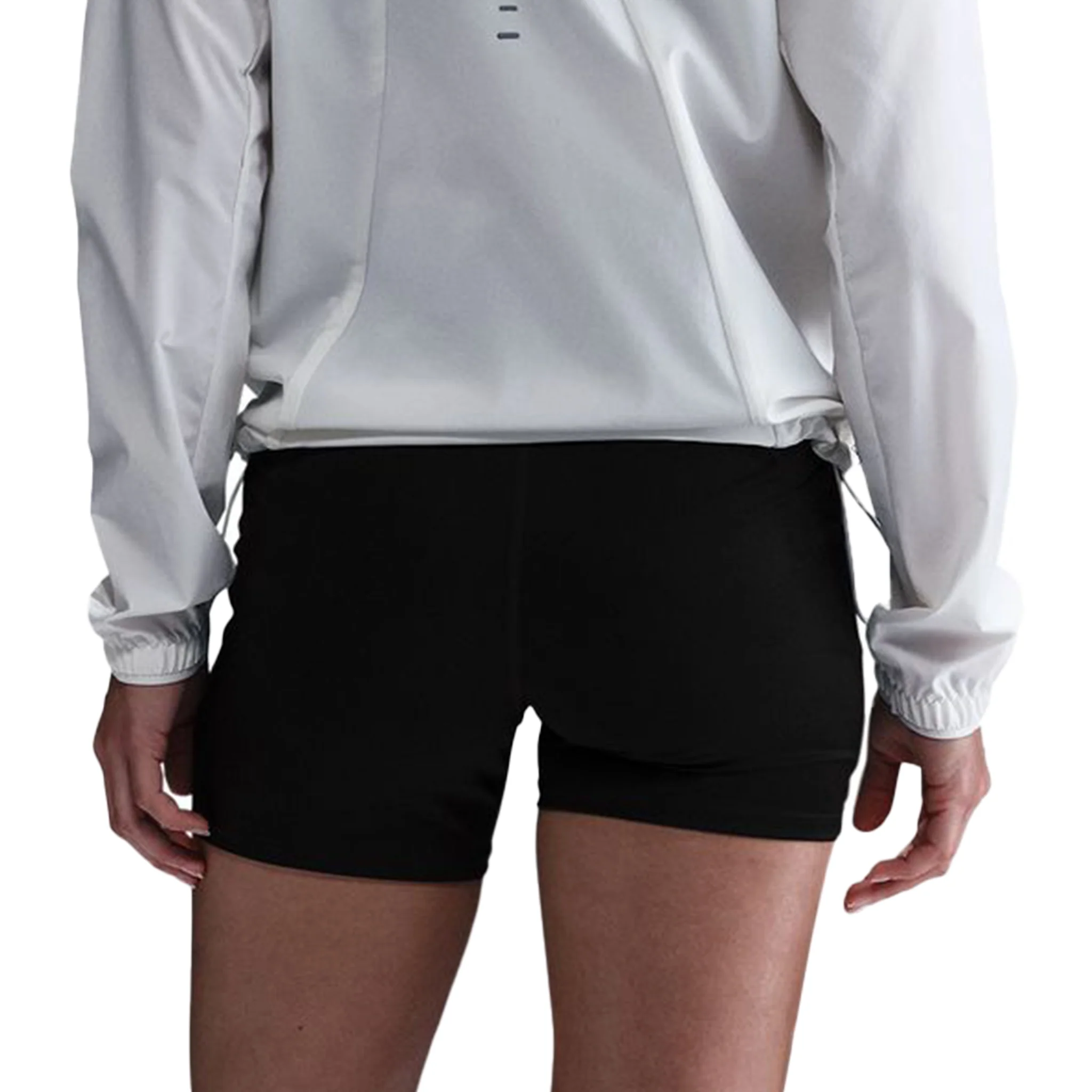 Nike Swift Womens High-Waisted 4" Tight Running Shorts With Pockets - Black/Reflective Silver - HO25 - Image 2