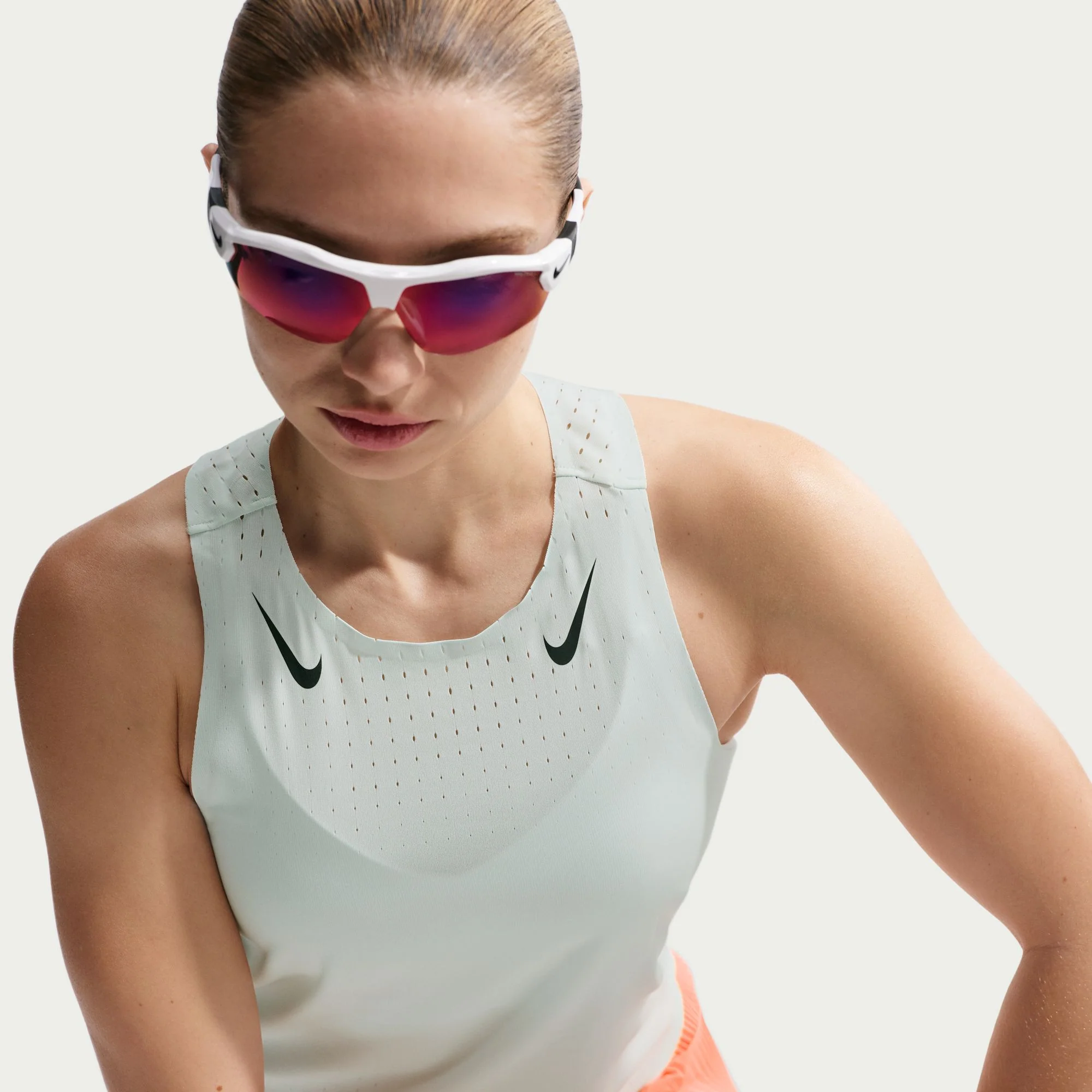 Nike Womens Dri-FIT ADV Aeroswift Singlet - Barely Green/Black - SU26 - Image 5