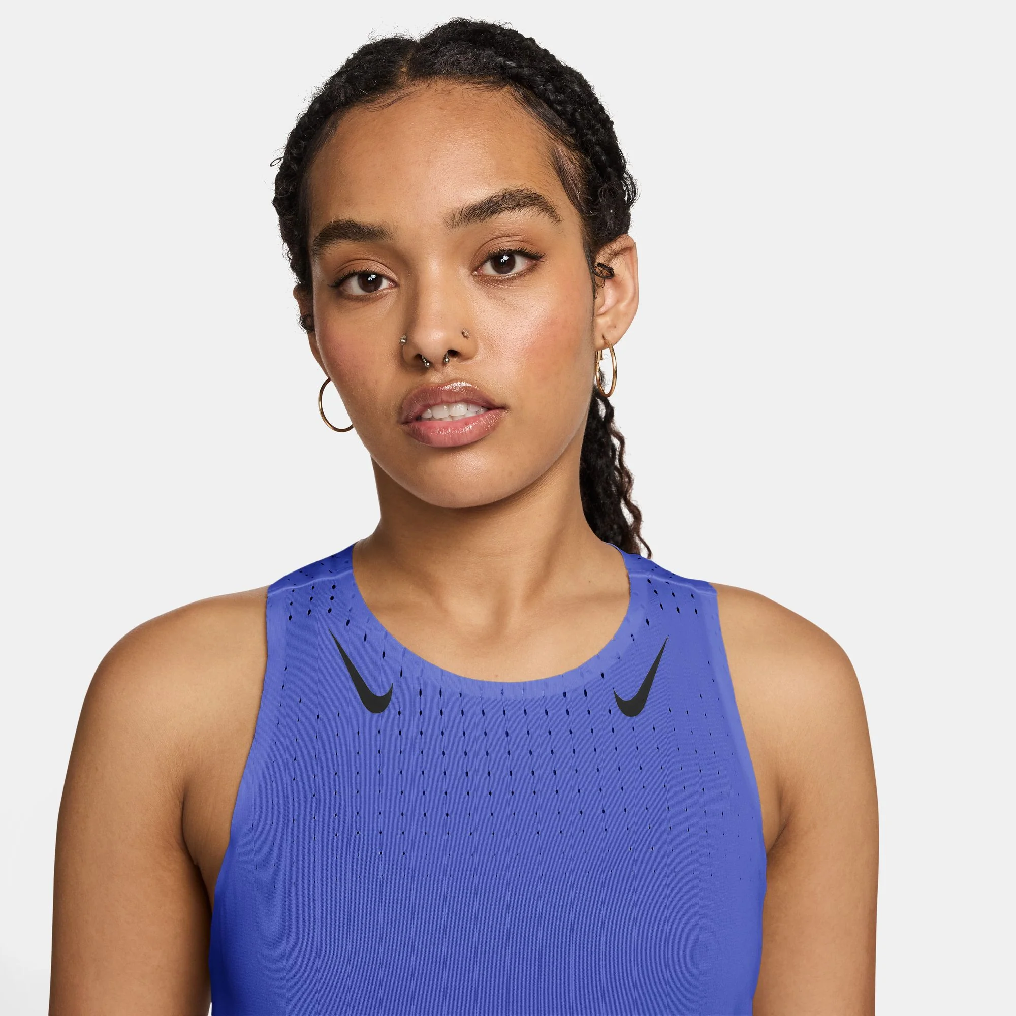 Nike Womens Dri-FIT ADV Aeroswift Singlet - Sapphire/Black - HO25 - Image 3