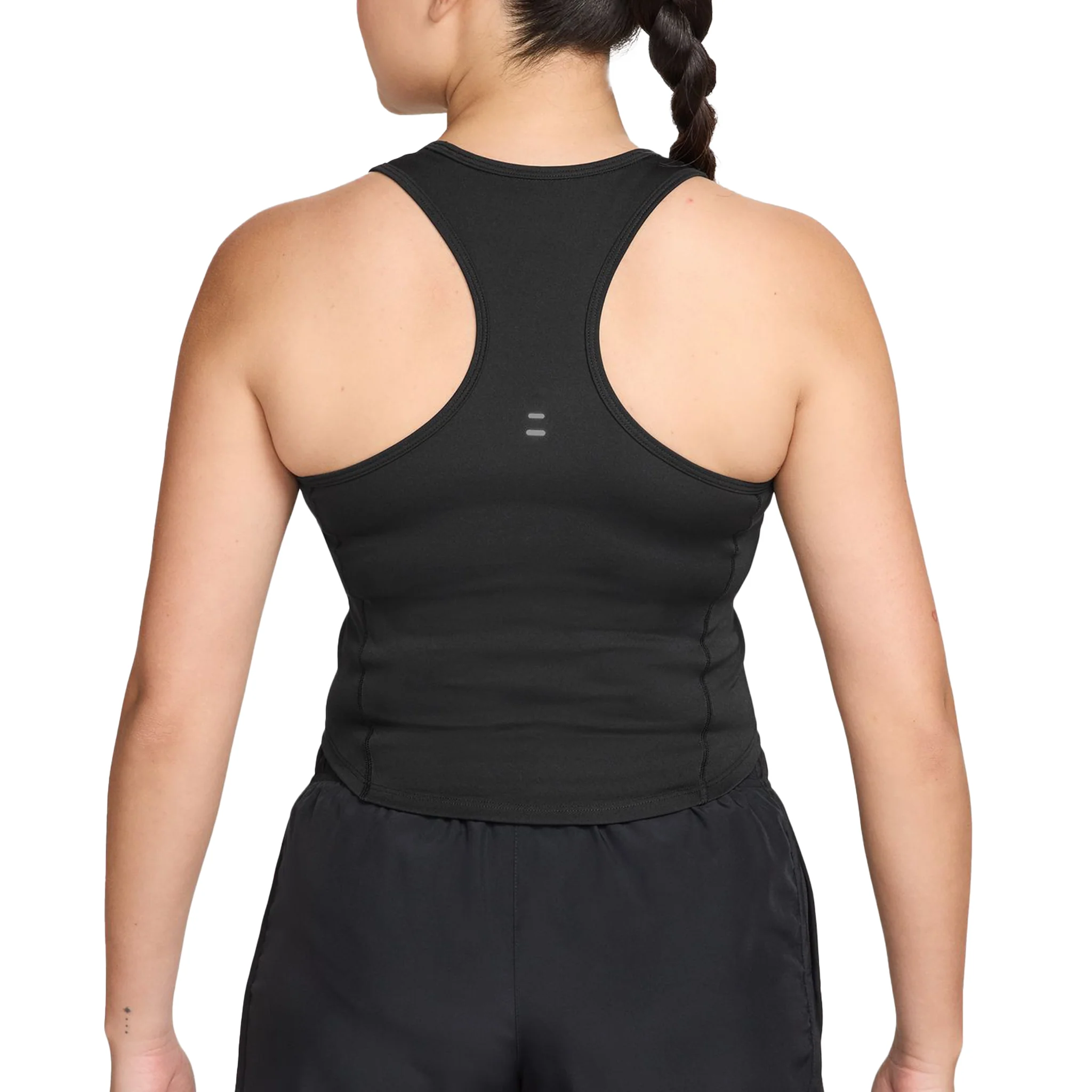 Nike Womens Dri-FIT ADV Running Tank Top - Black/Reflective Silver/White - HO25 - Image 2