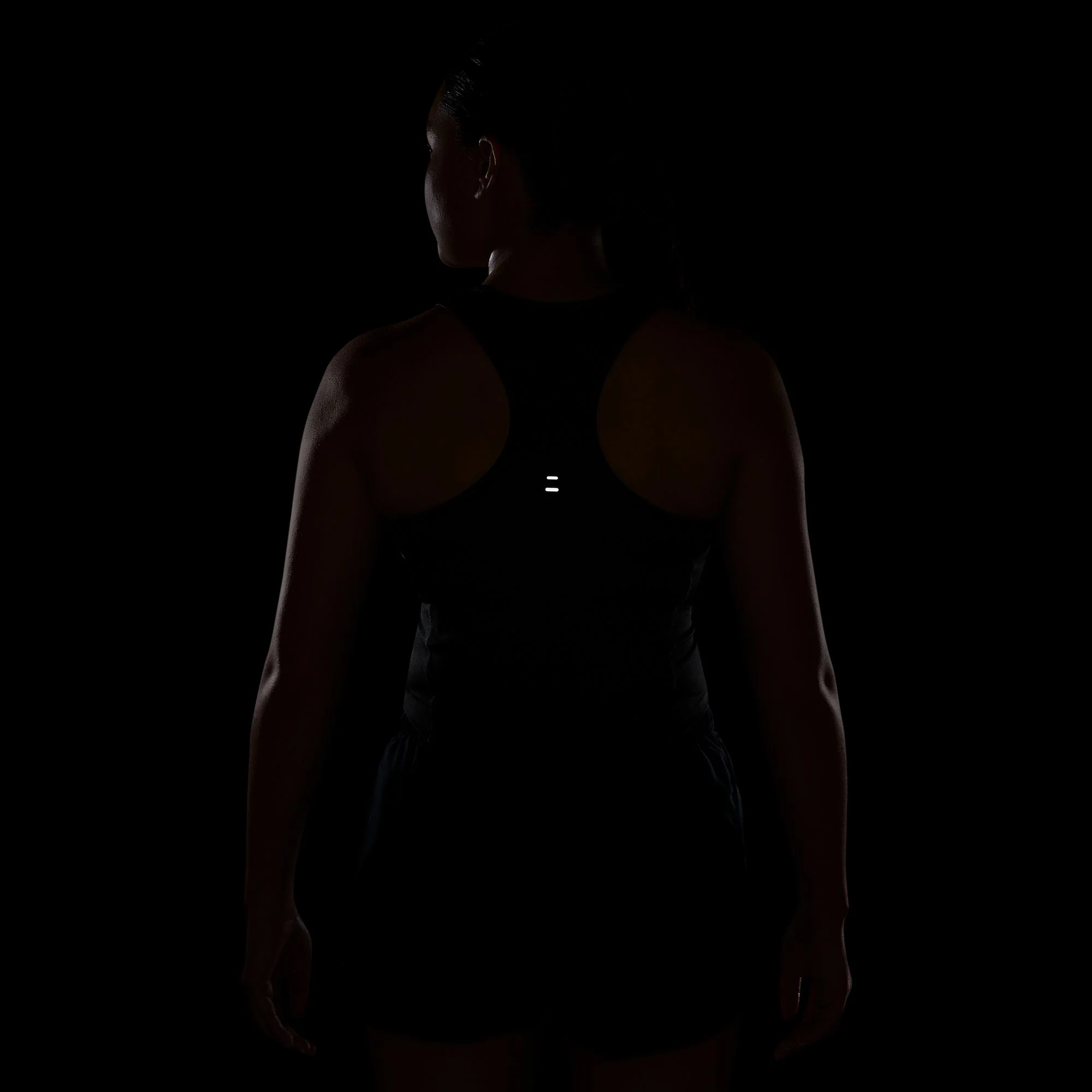 Nike Womens Dri-FIT ADV Running Tank Top - Black/Reflective Silver/White - HO25 - Image 4