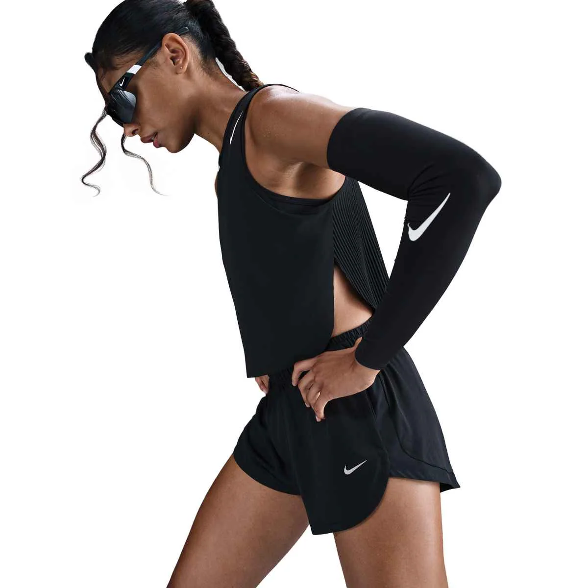 Nike Women's Dri-FIT Brief-Lined Running Shorts - Black/Black - FA25 - Image 5